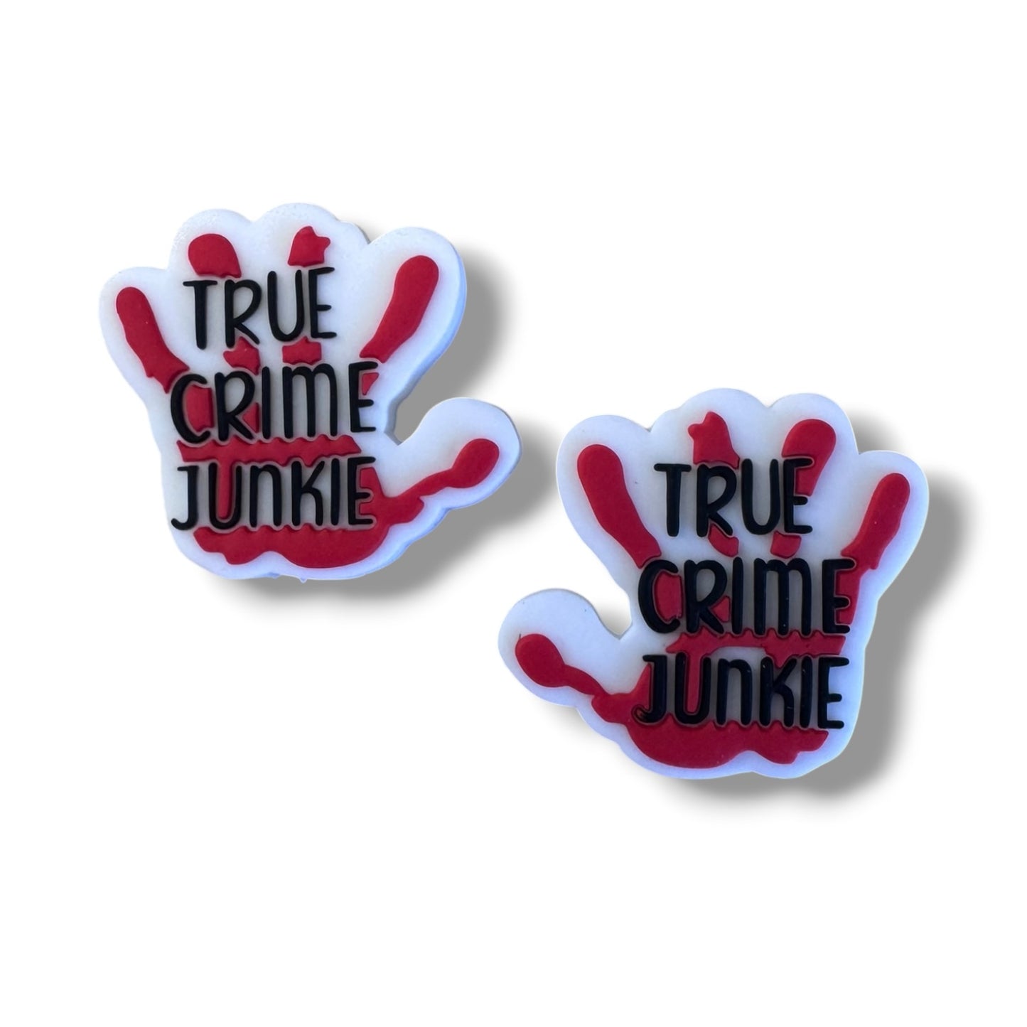 X353 - "True Crime Junkie" Silicone Focal Bead for DIY Crafts (1 Count)