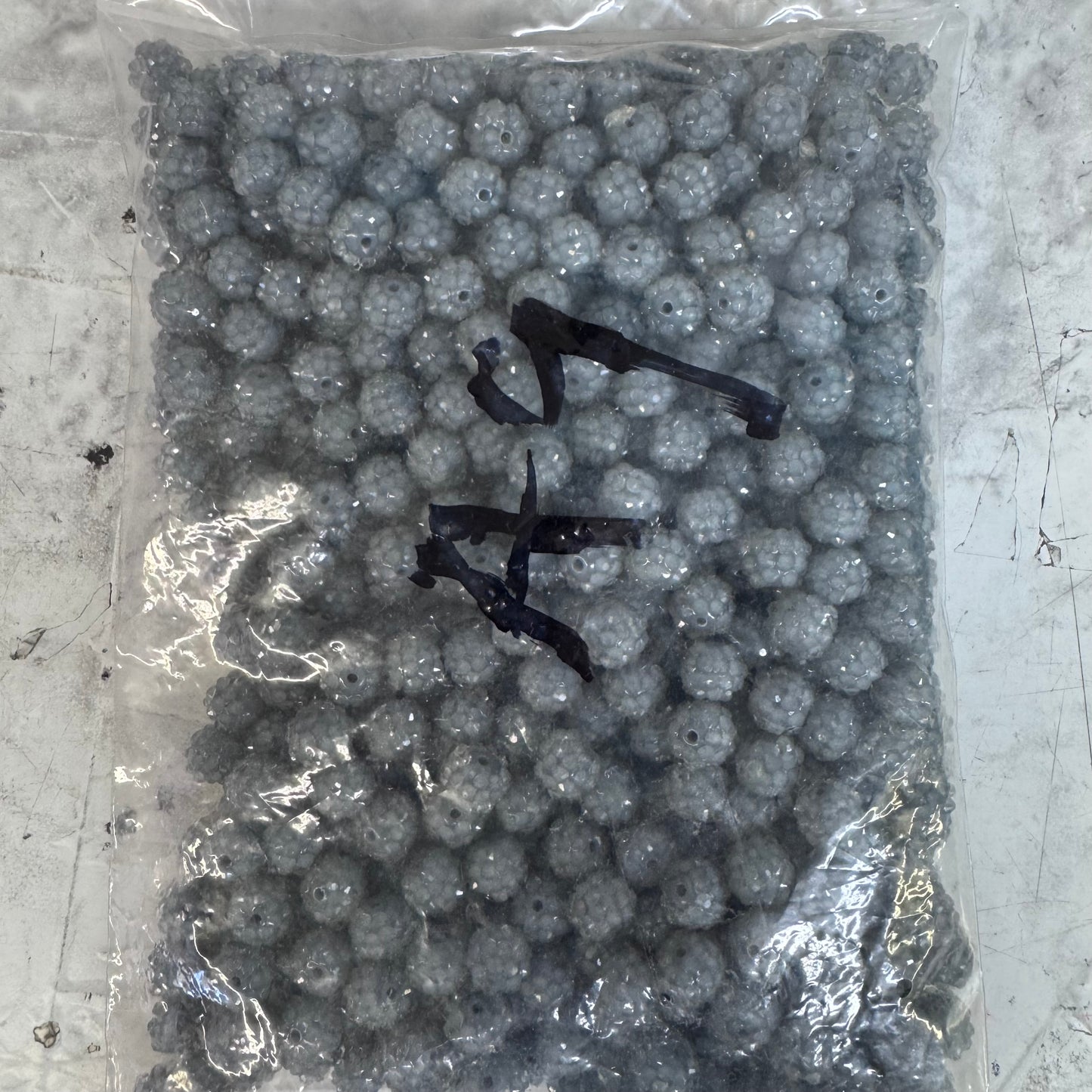 A9- Dark Gray Jelly Rhinestone 500 Count *WAREHOUSE SALE*