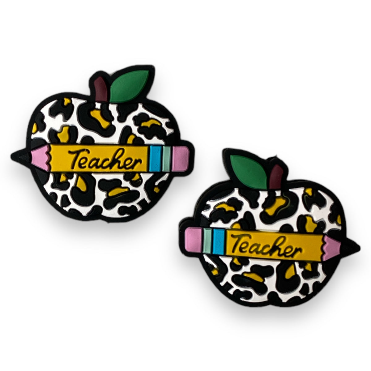 h970 - “Cheetah Apple” Silicone (1 Count) Focal Bead