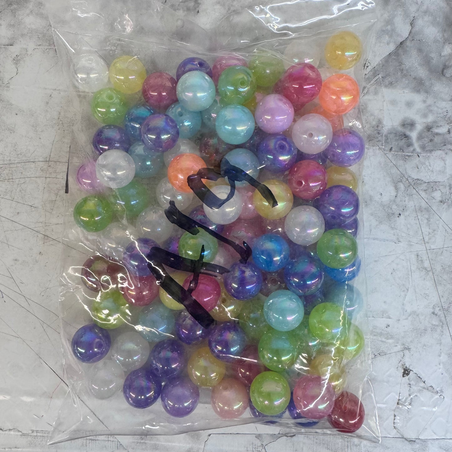 A19- 20mm Bubbles Mixed Beads 100 Count *WAREHOUSE SALE*