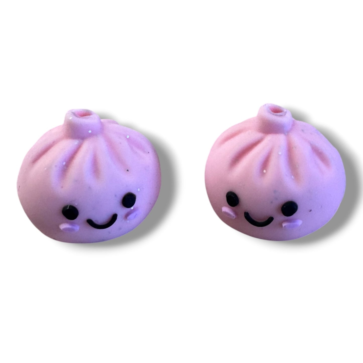 X344 - "Pink Dumpling 3D" Silicone Focal Bead for DIY Crafts (1 Count)