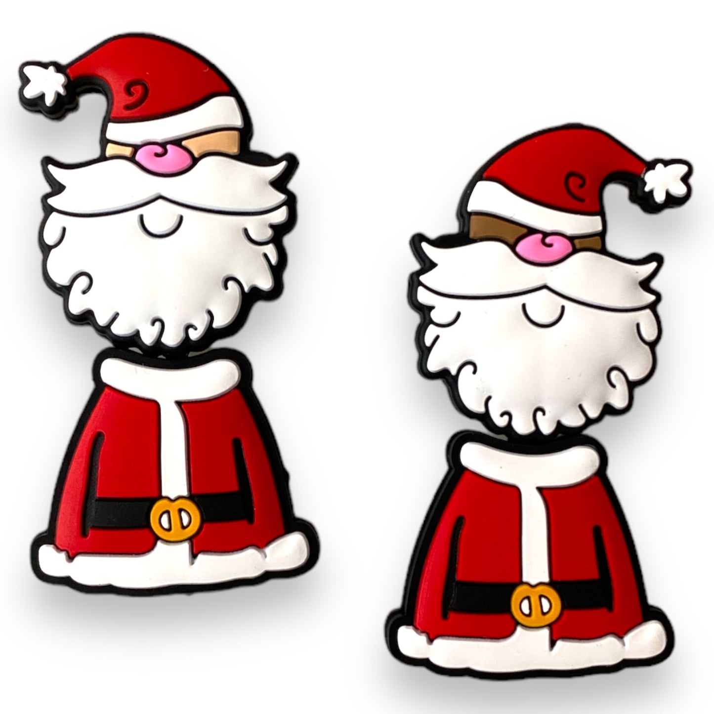 h884 - “Santa Coat” Silicone (1 Count) Focal Bead *Coat Only