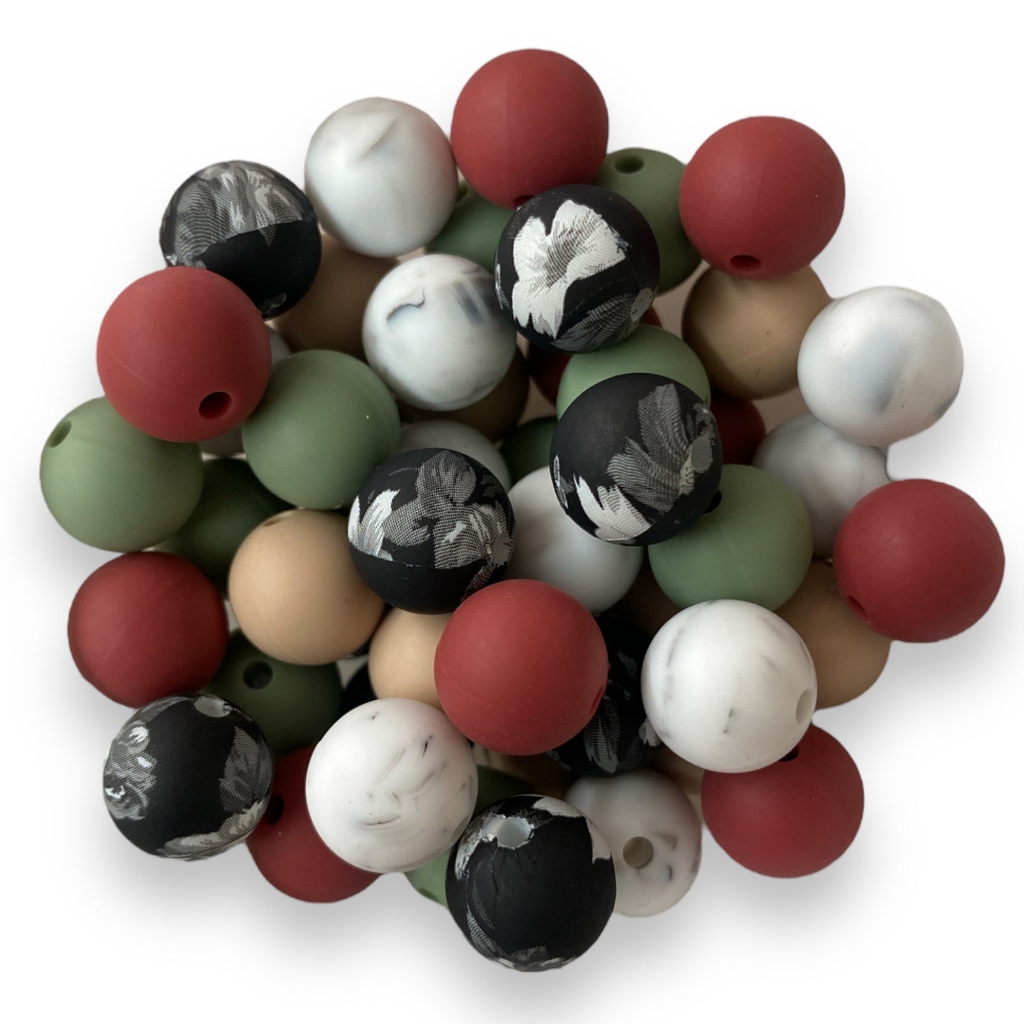 A74 - 12mm "P-39" 50 Count Silicone Bead Pack