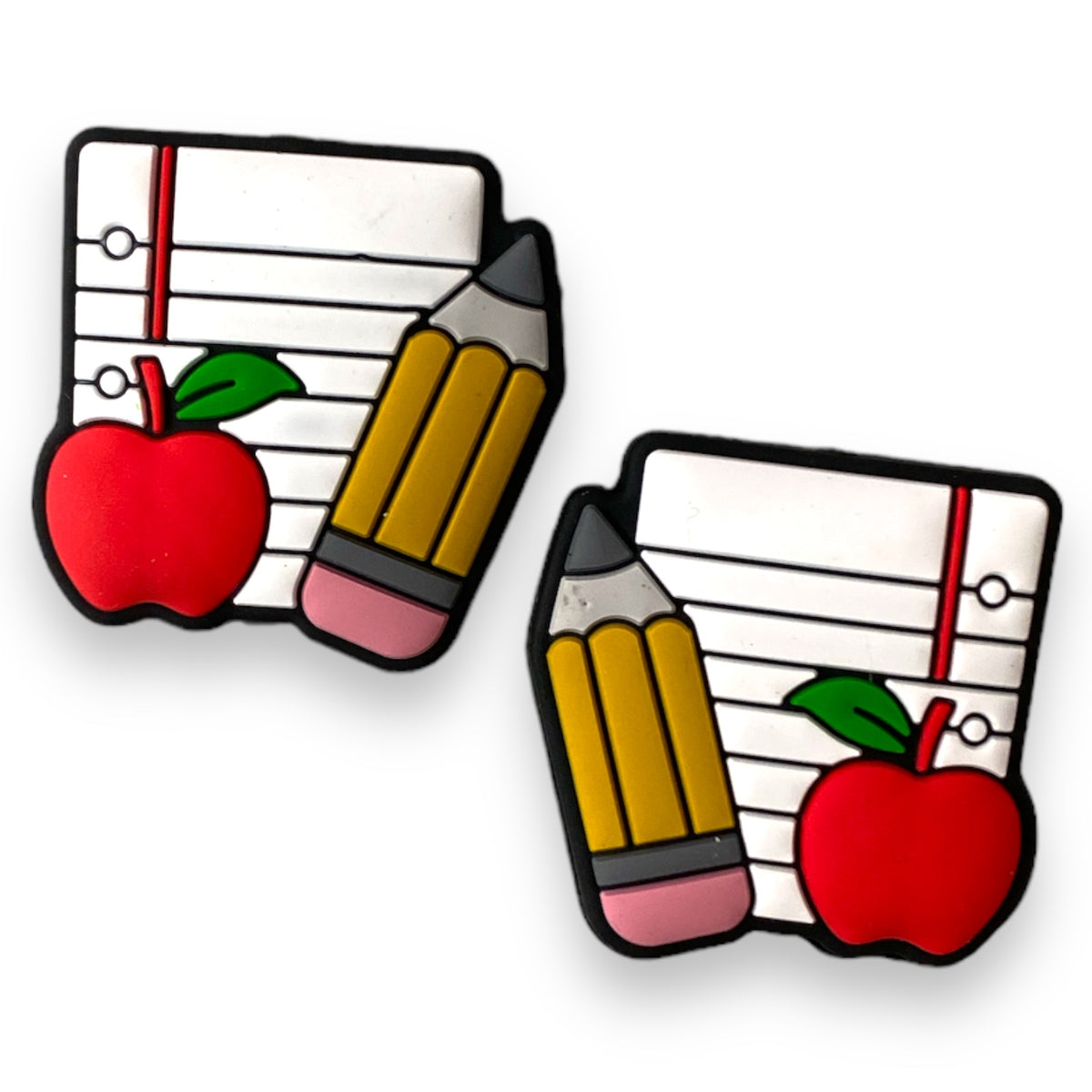 X348 - “Paper & Pencil” Silicone (1 Count) Focal Bead