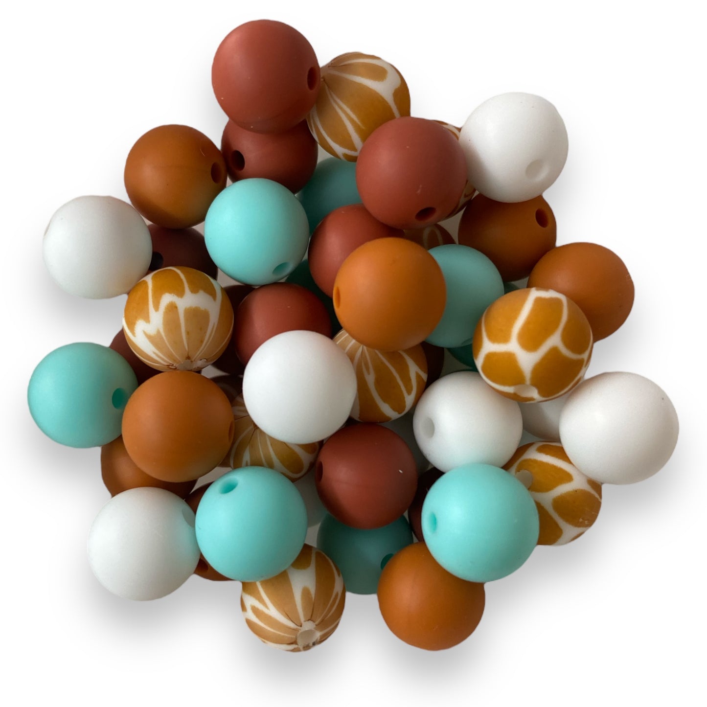 A72 - 12mm "Giraffe" 50 Count Silicone Bead Pack