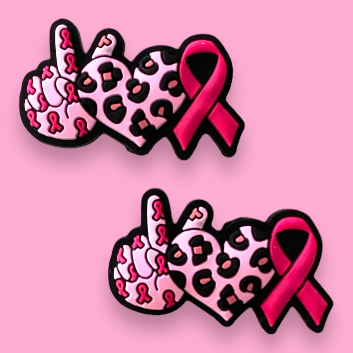 e674- "Peace Love Awareness" Focal (1 Count) Bead Silicone
