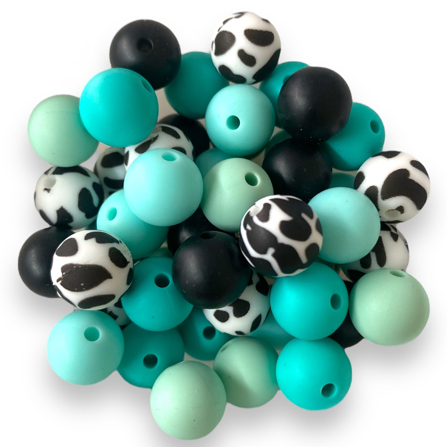 A20 - 12mm "Cow" 50 Count Silicone Bead Pack
