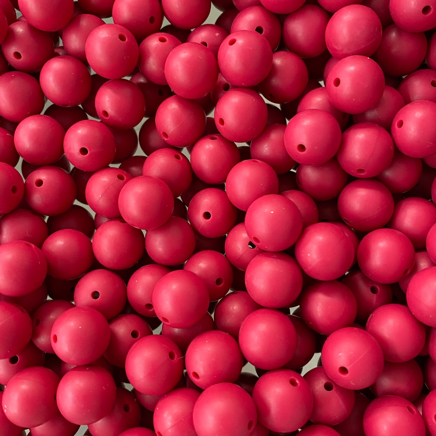 a 87 / 15mm - Ruby Red Silicone Bead