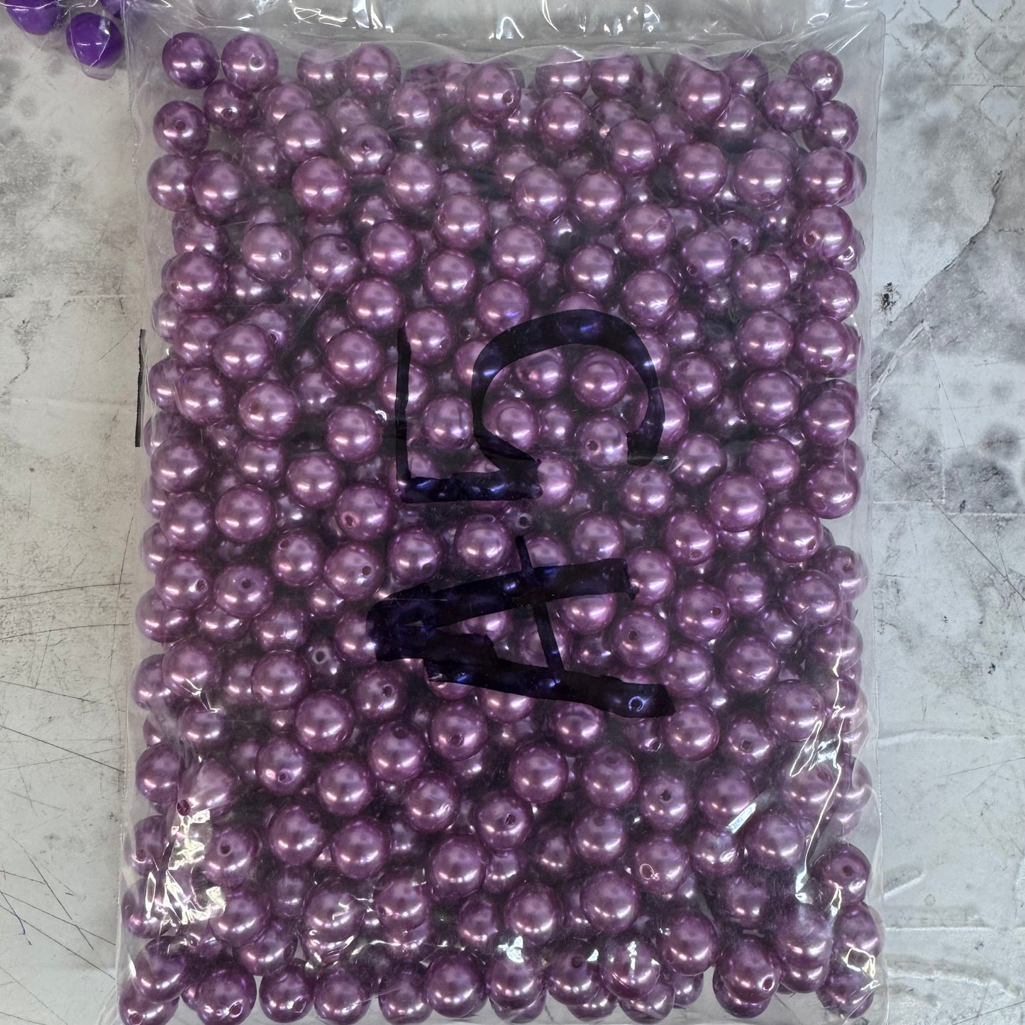A5- Deep Lavender Pearl Beads 500 Count *WAREHOUSE SALE*