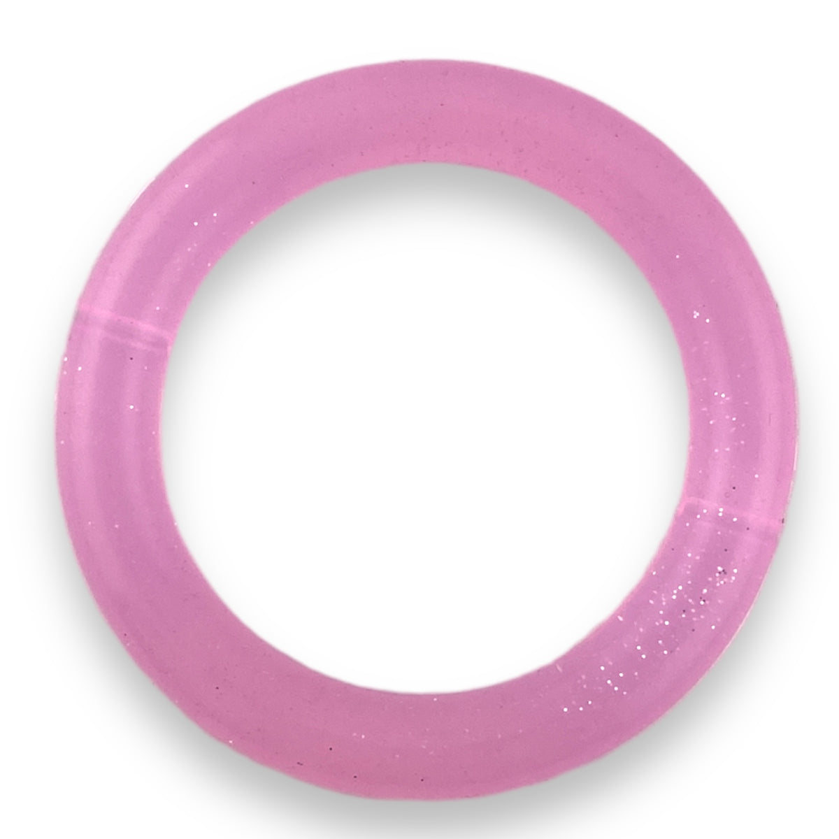 Q-A27 - 65mm Light Pink Jelly Glitter Silicone Ring