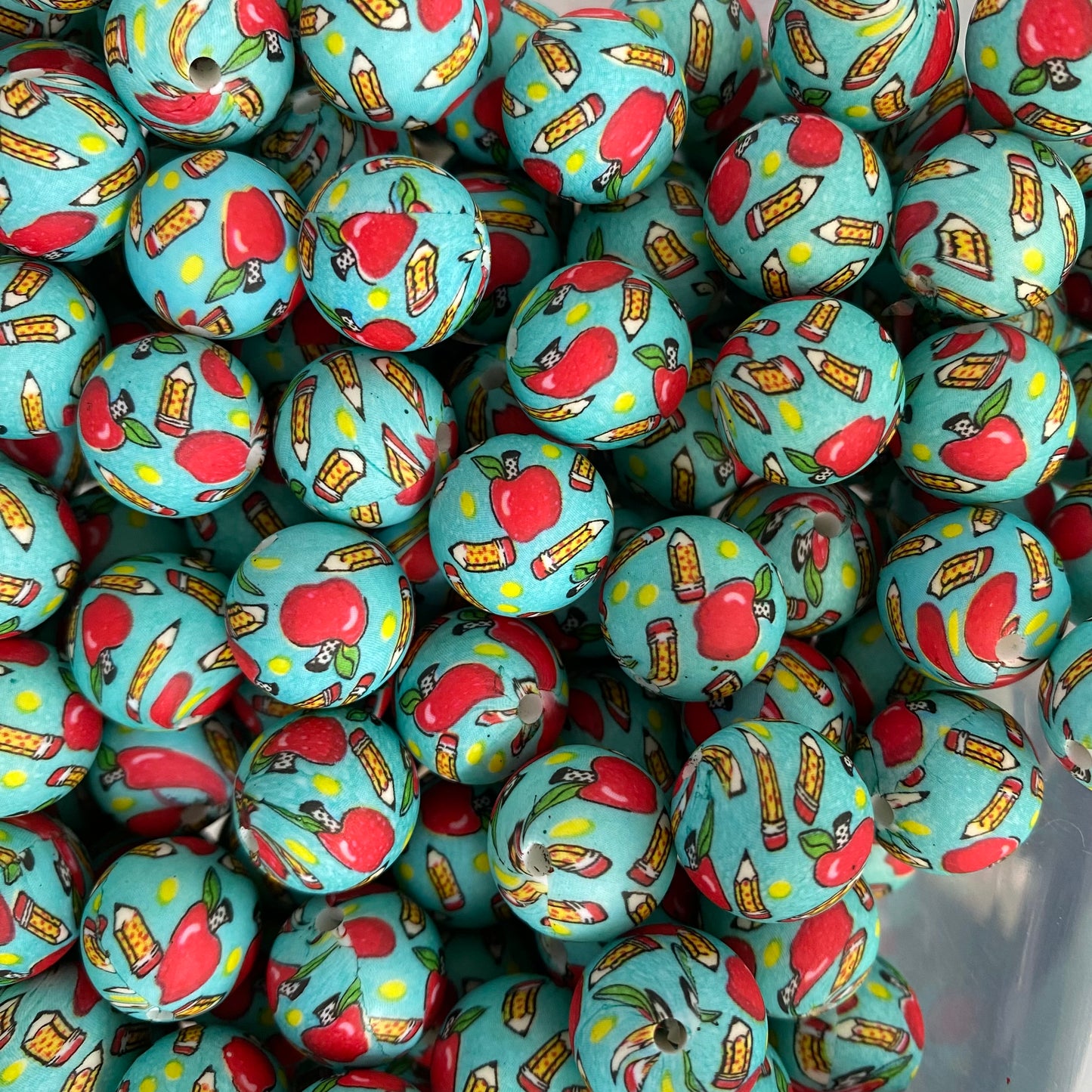 T48 - 15mm “School” Silicone Beads