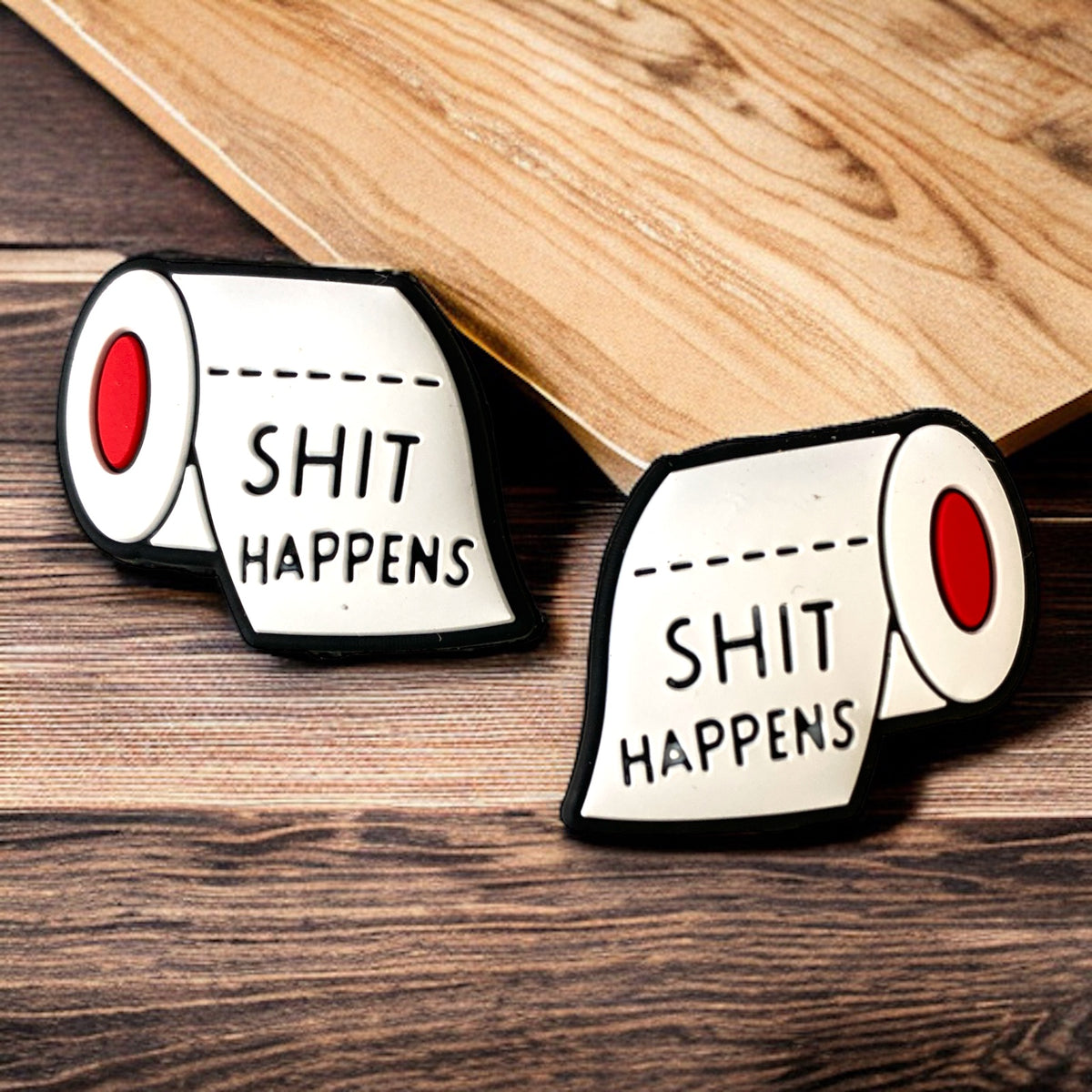 h1004 - "Sh*t Happens" Silicone Focal Bead (1 Count)