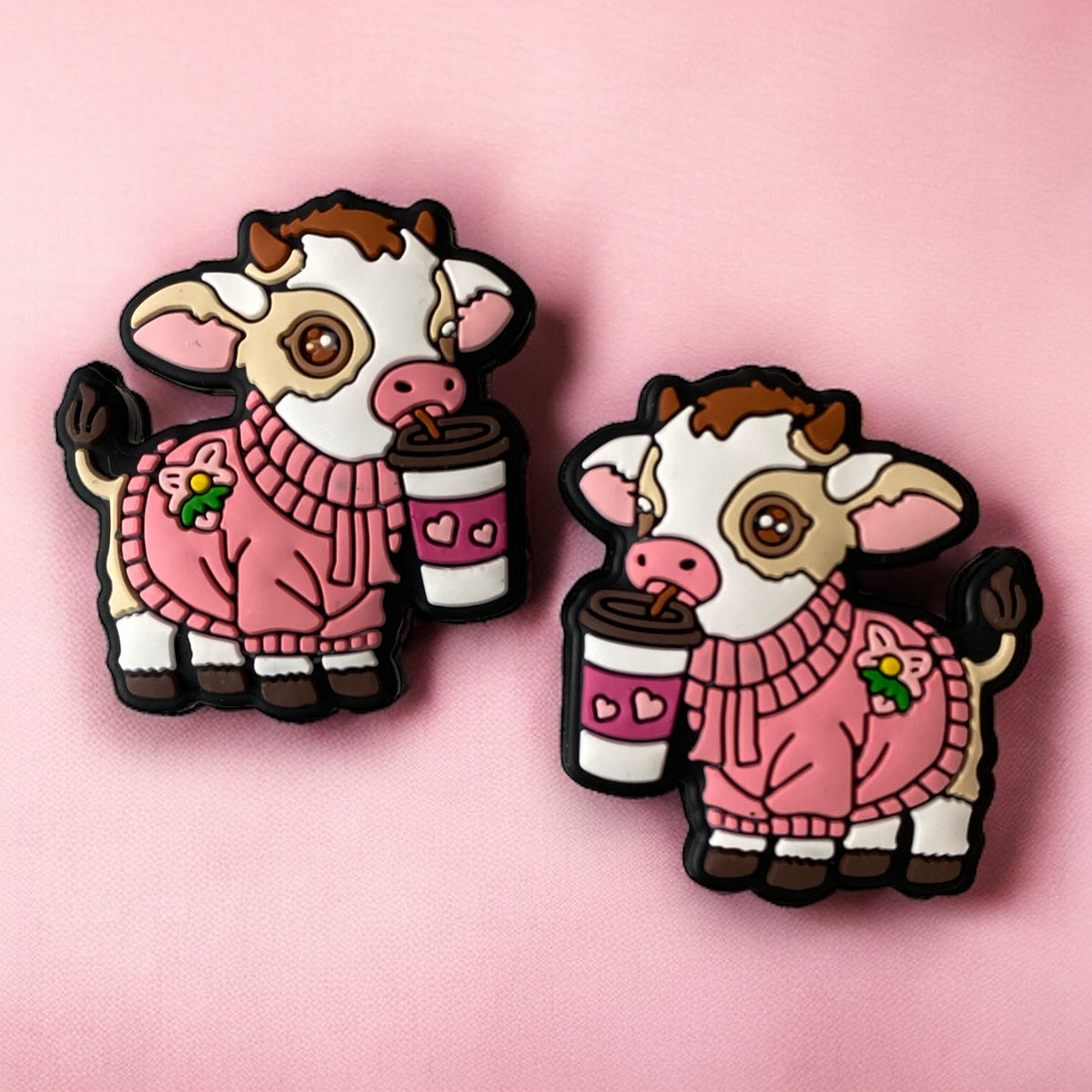 T412 - “Pink Drink Cutie” Silicone Focal Bead (1 Count)