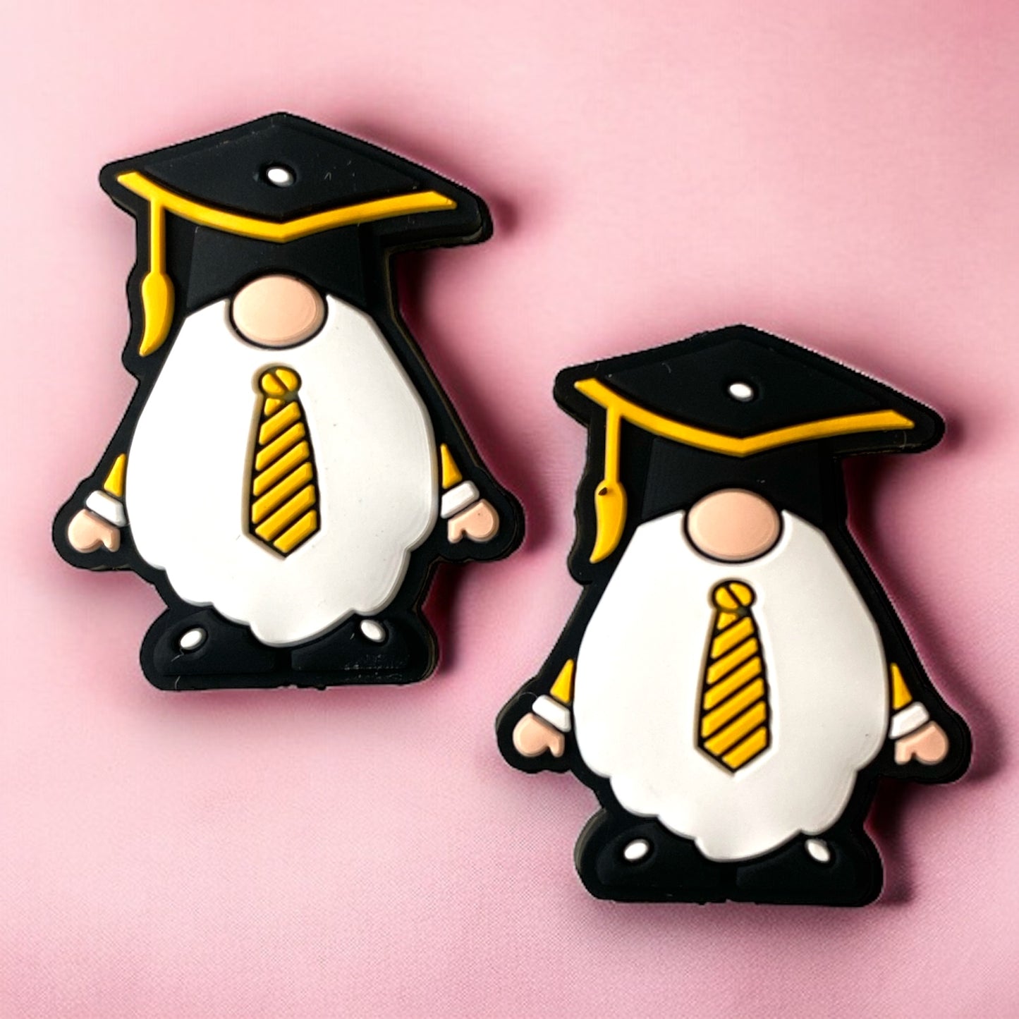 X307- “Graduation Gnome" Silicone Focal Bead (1 Count)