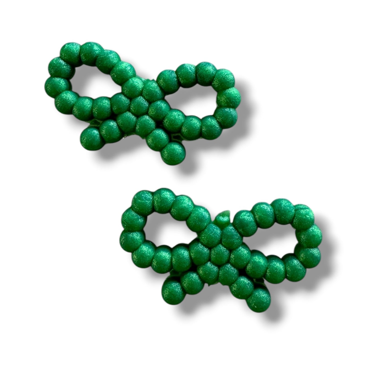 h1063- "Green Bow" Silicone Focal Bead for DIY Crafts (1 Count)