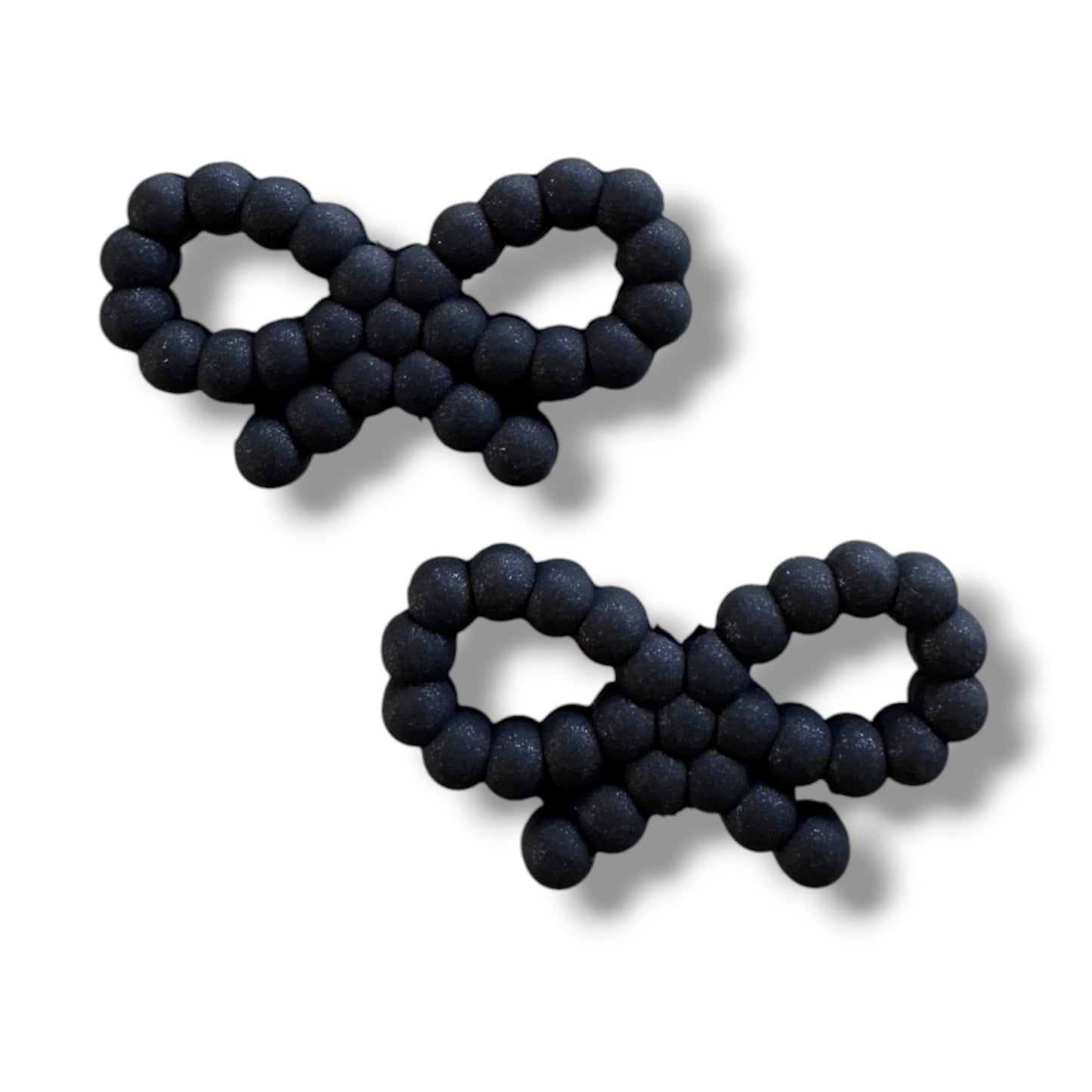 h1058- "Black Bow" Silicone Focal Bead for DIY Crafts (1 Count)