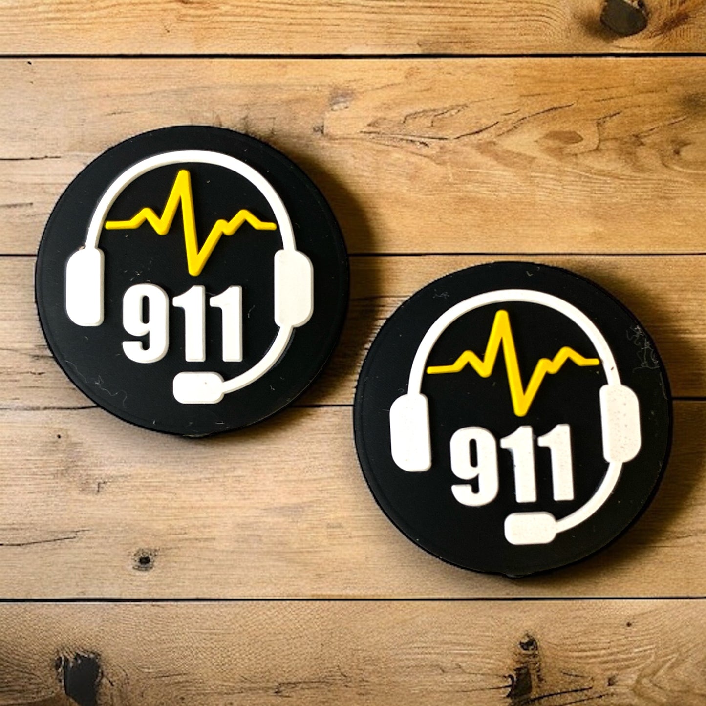 T143 - "911" Silicone Focal Bead (1 Count)