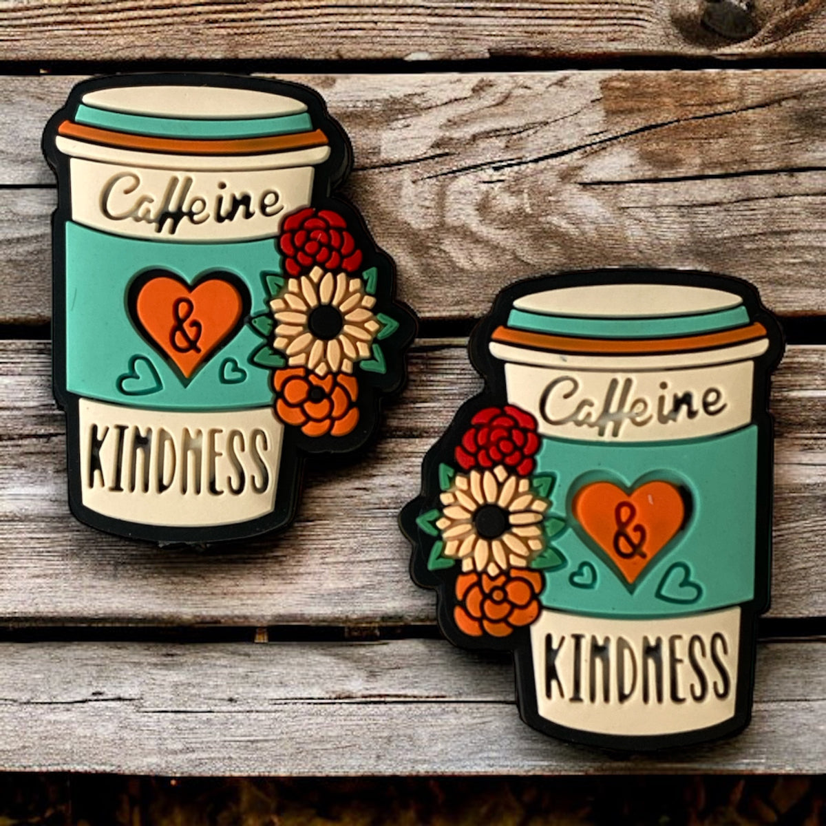 X148 - “Caffeine & Kindness" Silicone (1 Count) Focal Bead