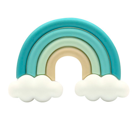 X051- "Rainbow" 3D Silicone Focal Bead for DIY Crafts (1 Count)