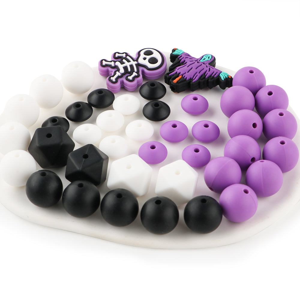 Z/501 - "Halloween" Purple & Black Silicone Bead Kit