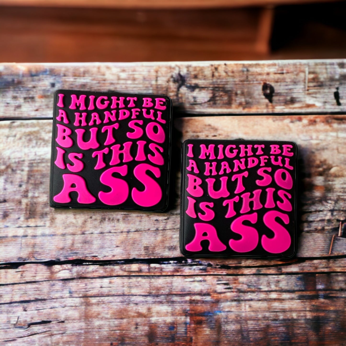 h1002- “I May Be A Handful”Exclusive Focal (1 Count) Bead *Copyright Pending