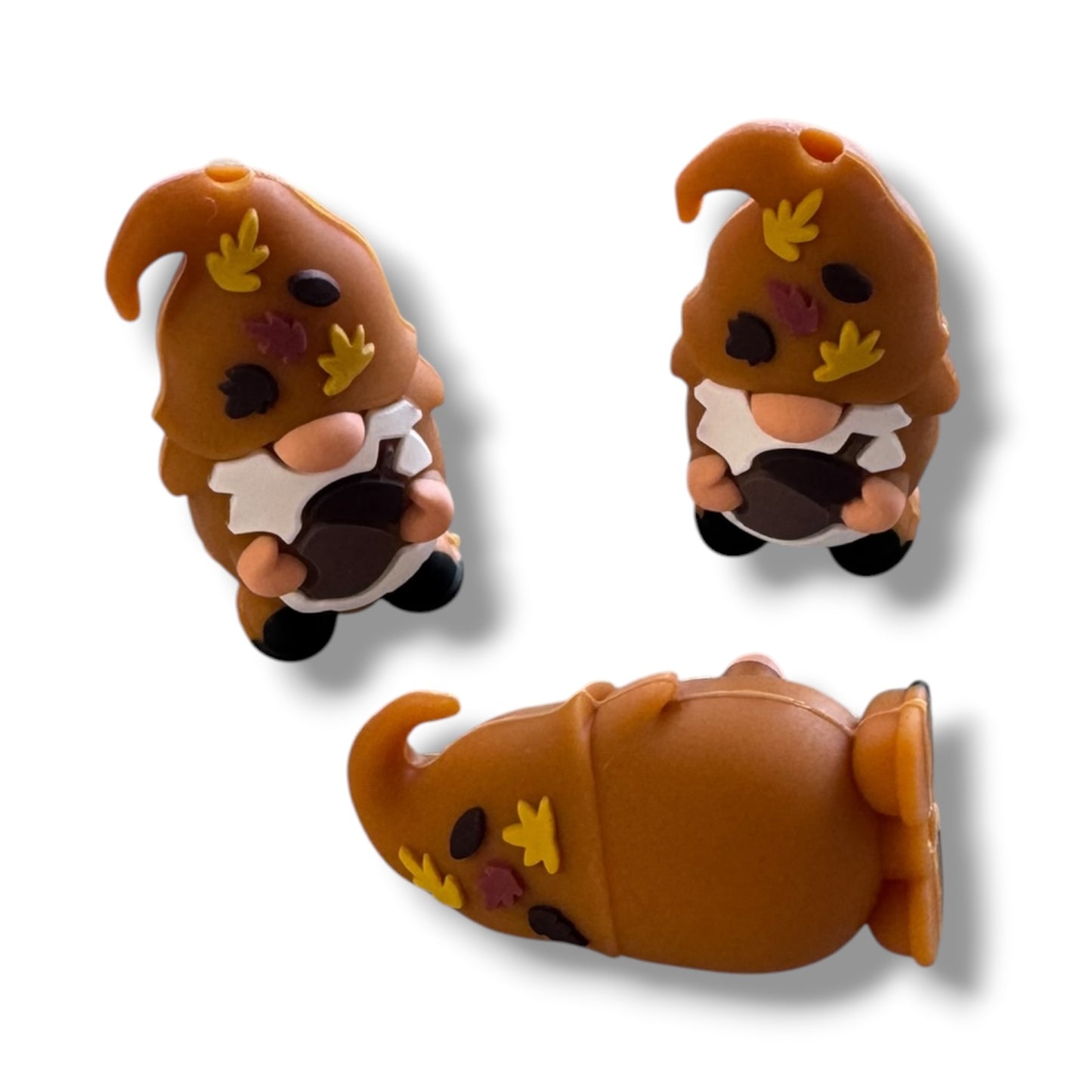 h987- "Acorn Gnome 3D" Silicone Focal Bead for DIY Crafts (1 Count)