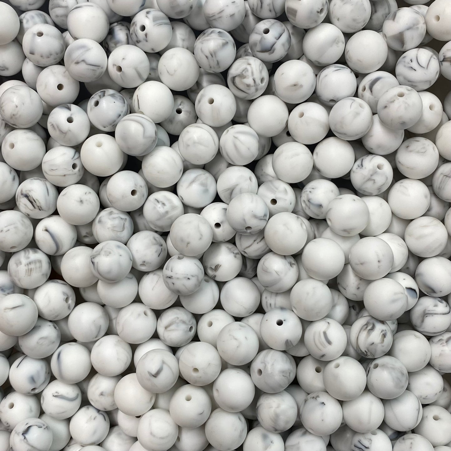 a 03 / 15mm - Marble Silicone Bead