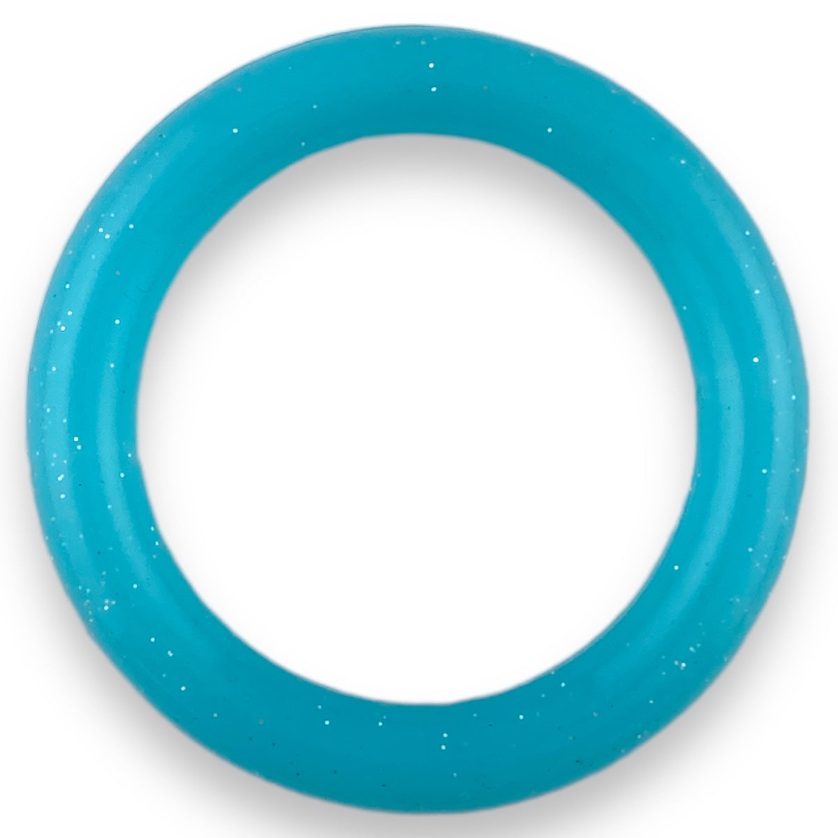 Q-A25 - 65mm Light Blue Jelly Glitter Silicone Ring