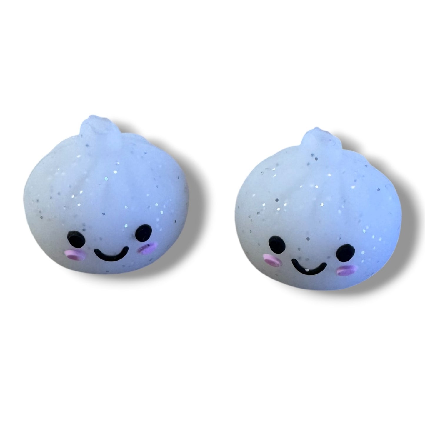 X346 - "White Dumpling 3D" Silicone Focal Bead for DIY Crafts (1 Count)