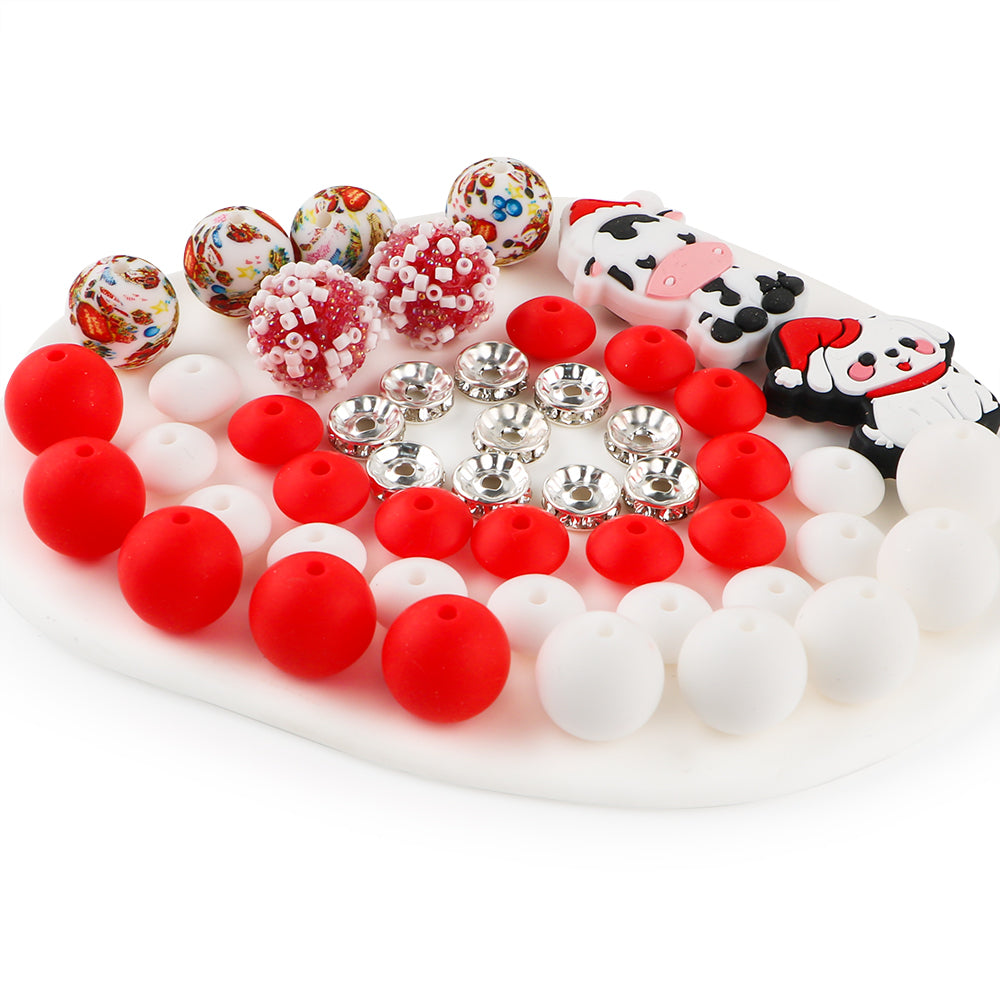 Z/506 - "Christmas" Animals Silicone Bead & Bling Kit