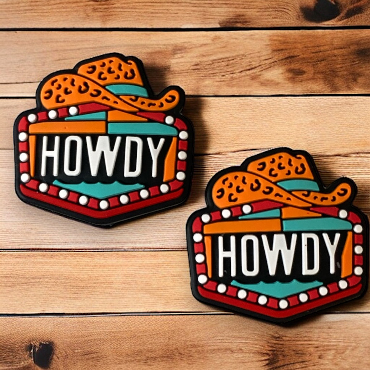 X390 - “Howdy" Silicone Focal Bead (1 Count)