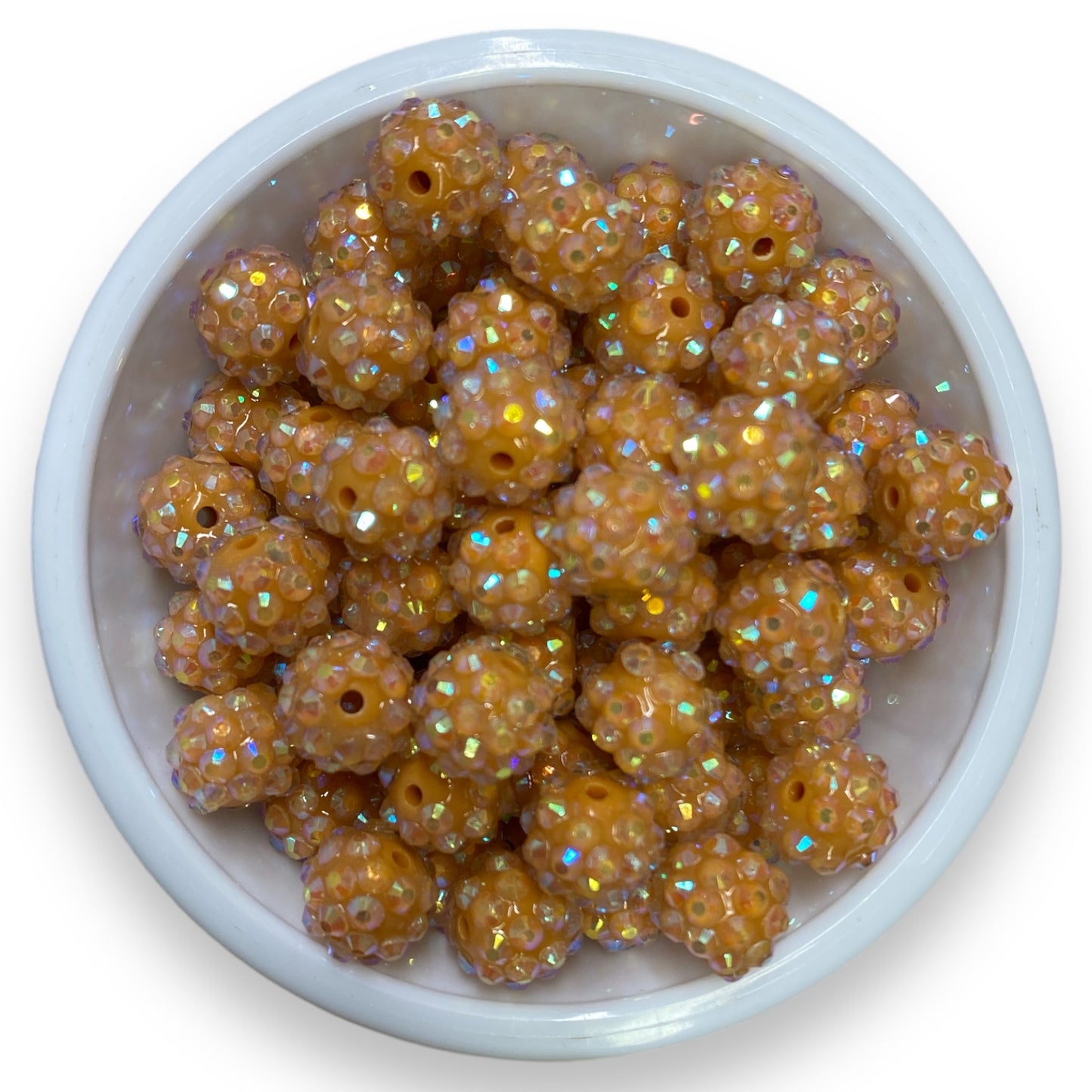 #188 - 12mm Mustard AB Rhinestone Beads (20 Count)