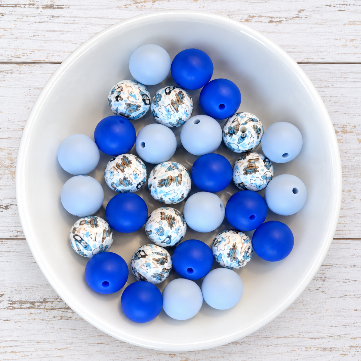 Polar Dreams (30 Count 15mm Silicone Bead Pack) – Ideal for Beadable Pens & Keychains