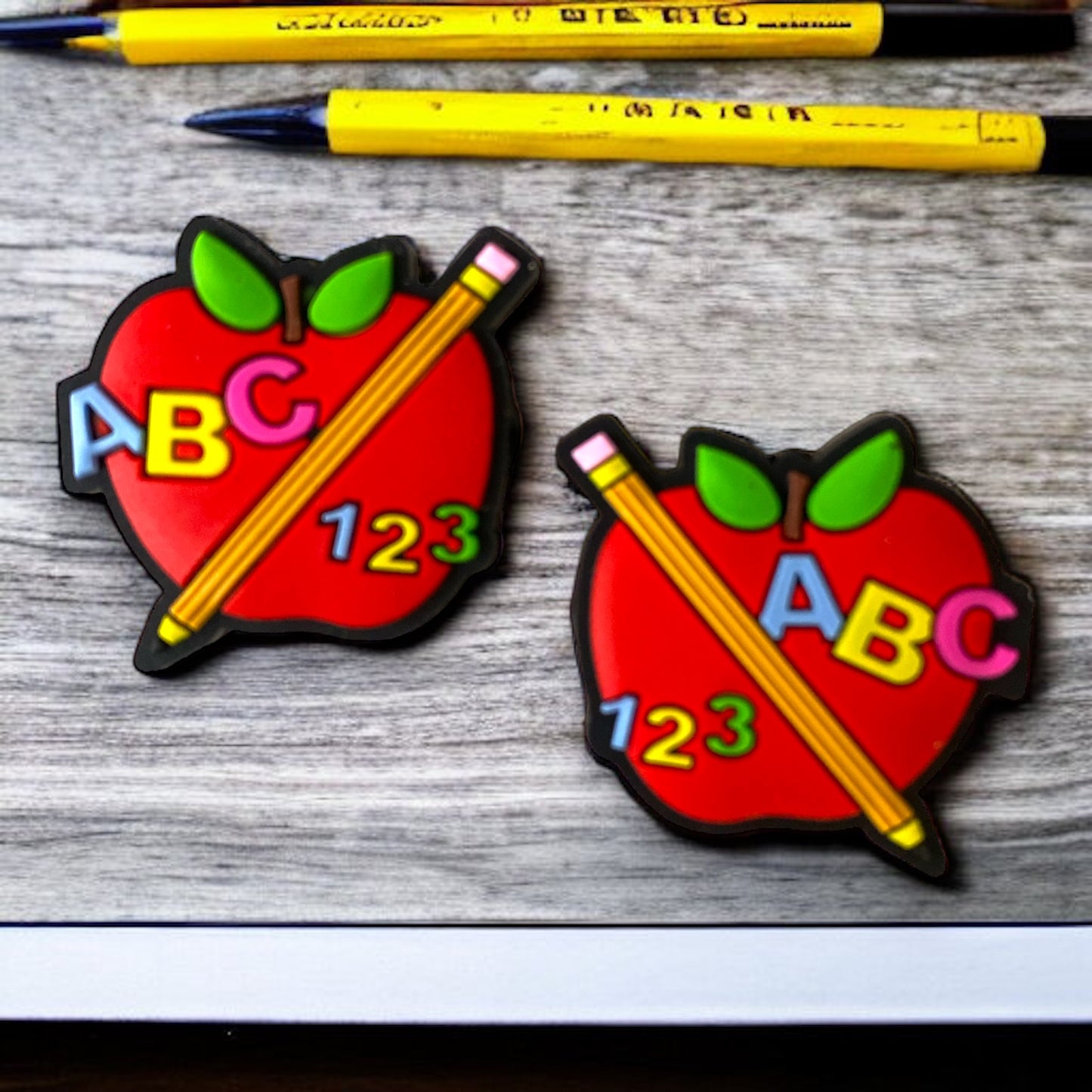 X360 - “ABC Apple" Silicone (1 Count) Focal Bead