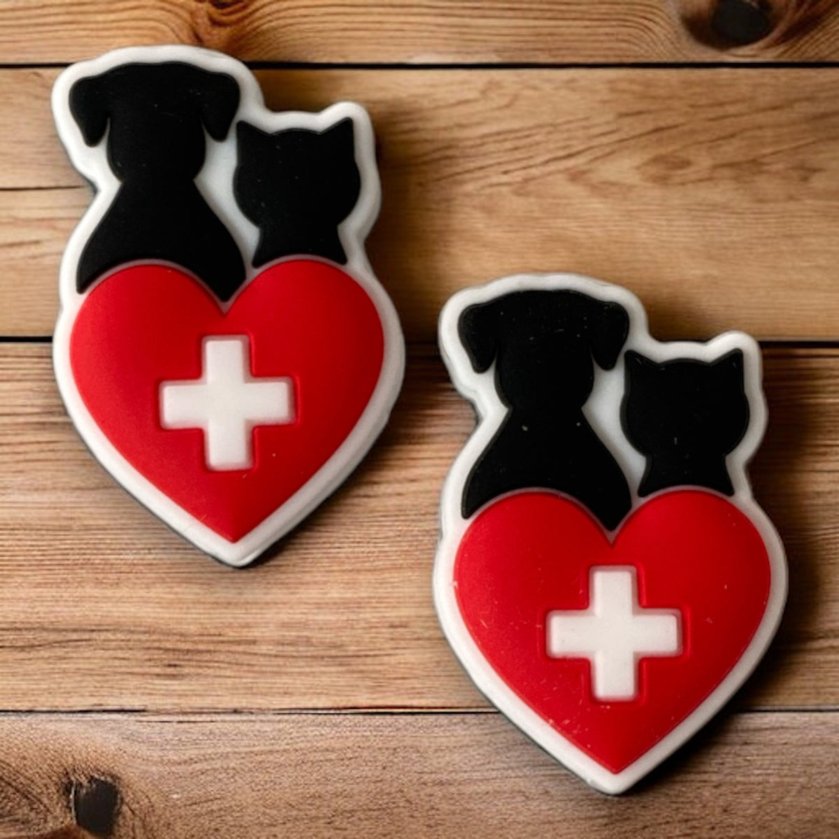 X274 - “Red- Vet” Silicone (1 Count) Focal Bead