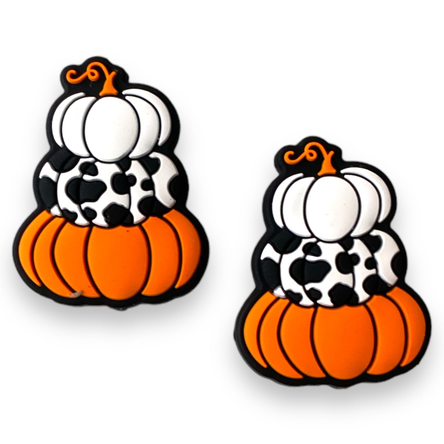 h835 - Moo Pumpkins Silicone Focal Bead (1 Count)
