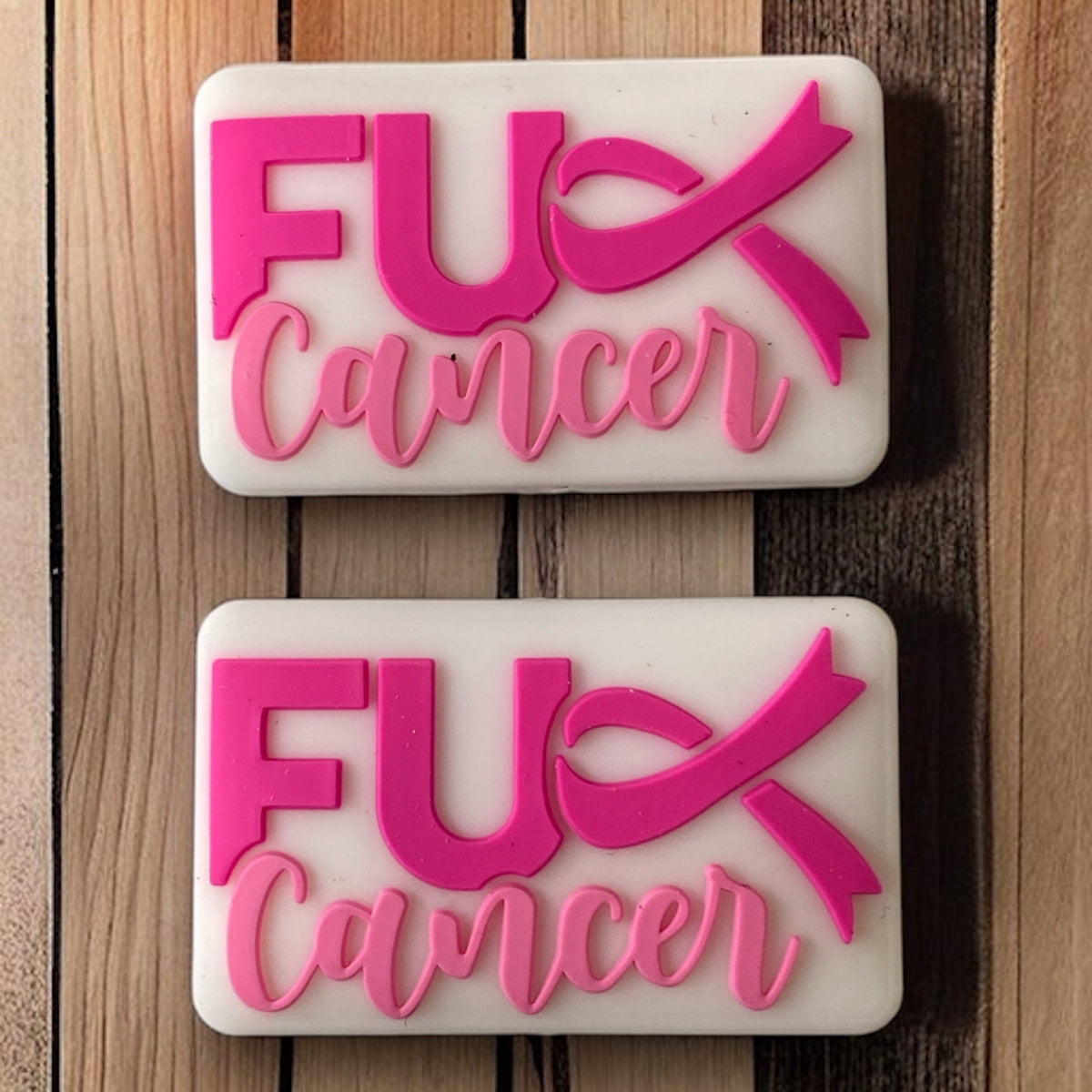 e610 - “F Cancer" Silicone Focal Bead (1 Count)
