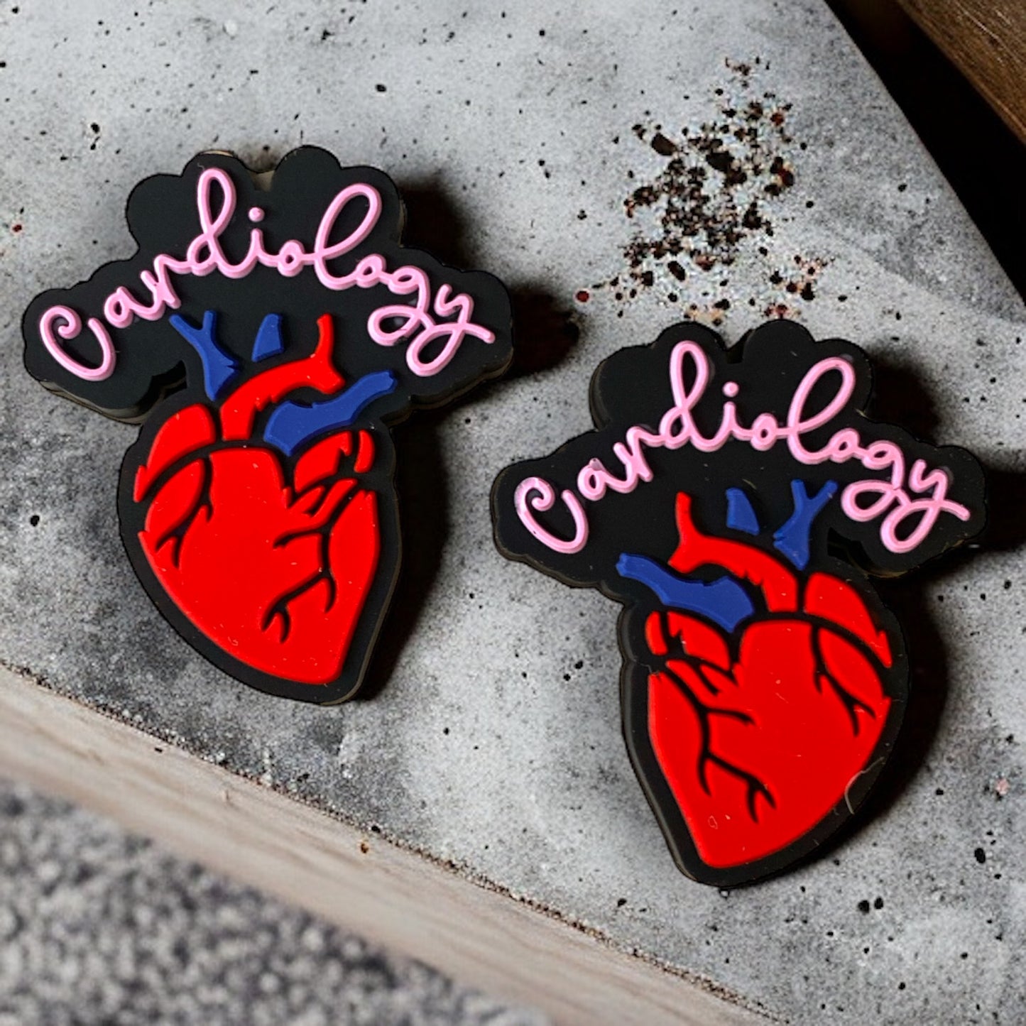 T139 - "Cardiology" Silicone Focal Bead (1 Count)