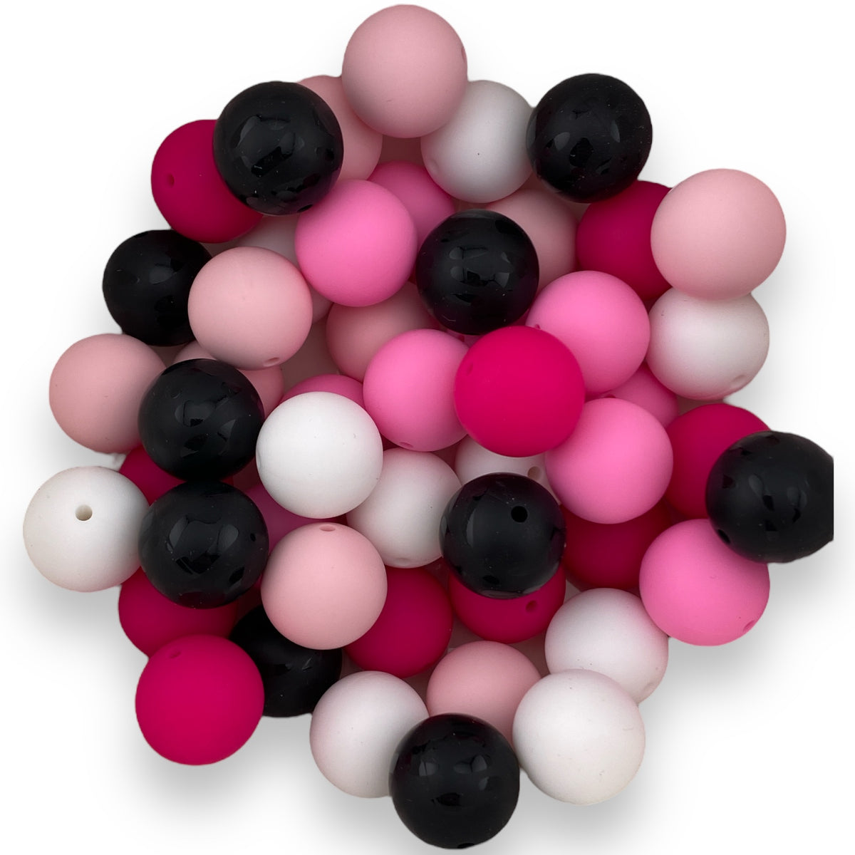 CK - 169 - 19mm "Matte Black Leopard" 50 Count Silicone Bead Pack