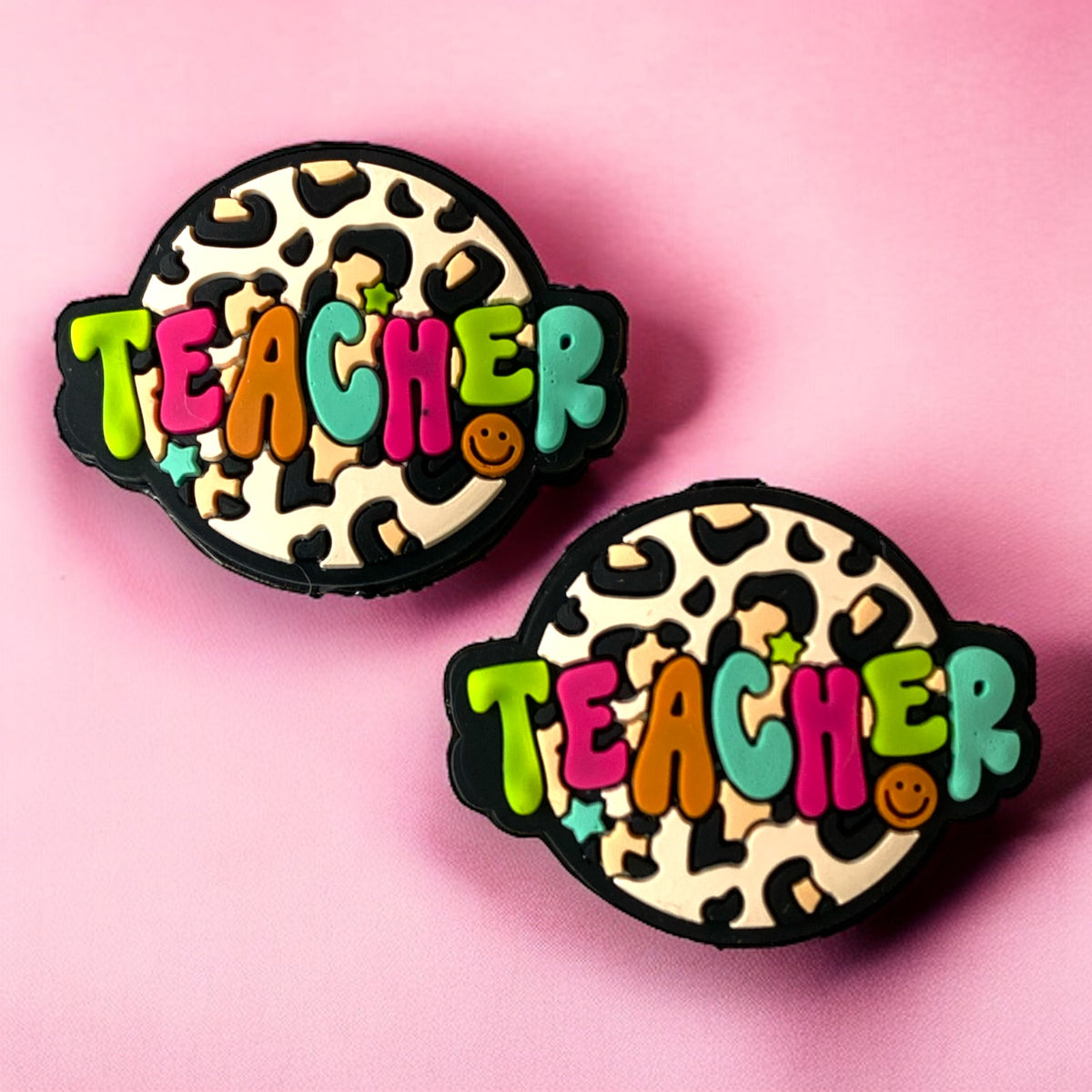 X381- “Groovy Teacher” Silicone (1 Count) Focal Bead