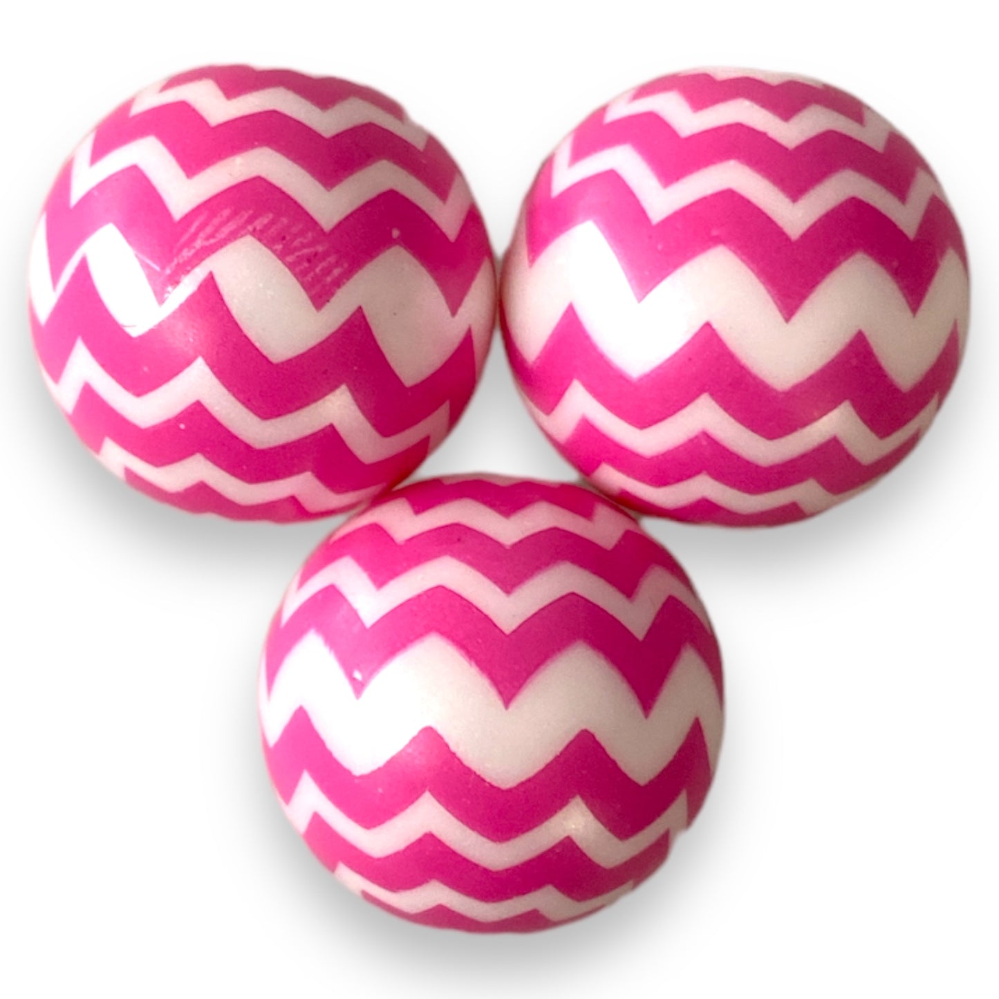 #812 - 20mm Dark Pink Chevron Acrylic Beads (1 Count)
