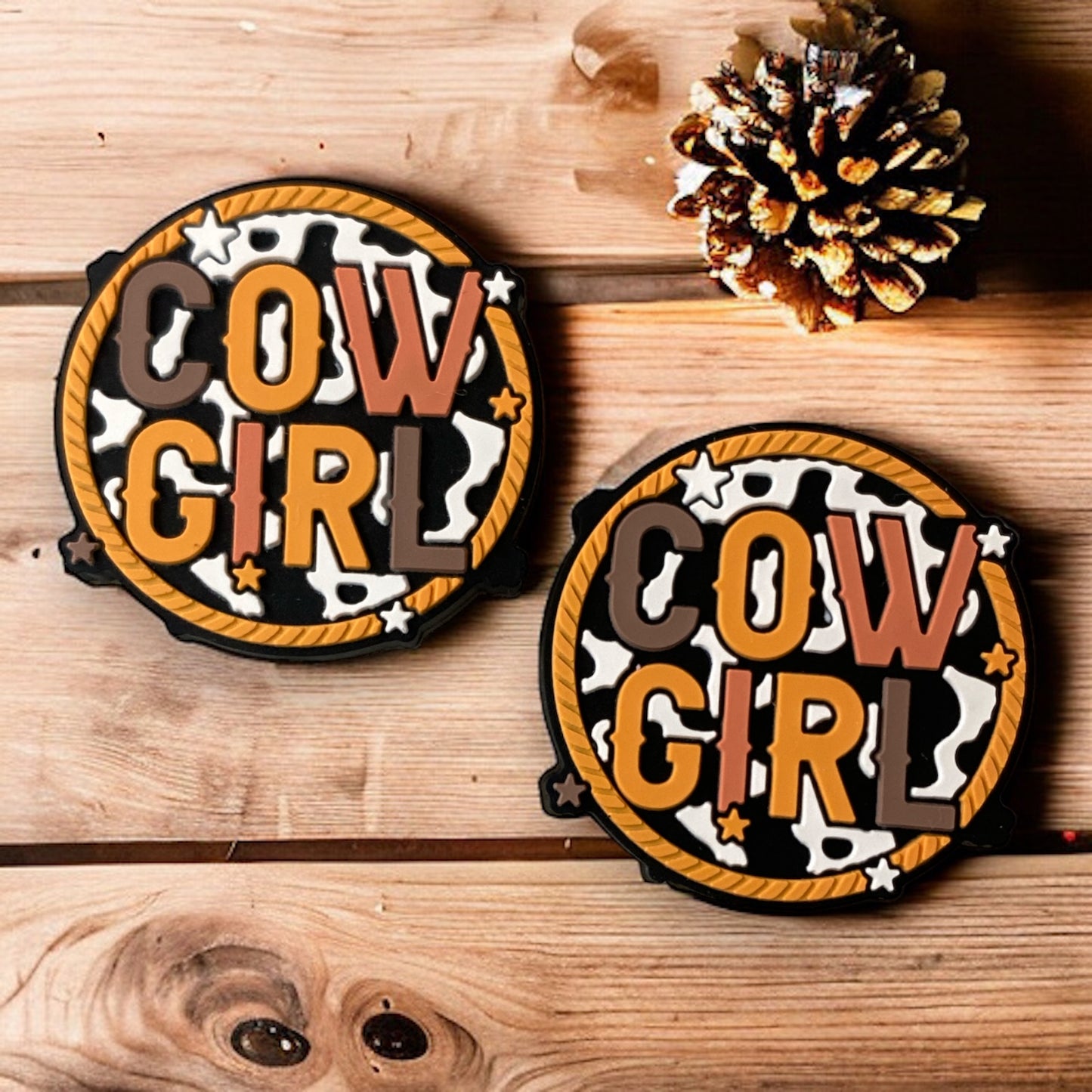 X398 - “Cowgirl" Silicone Focal Bead (1 Count)