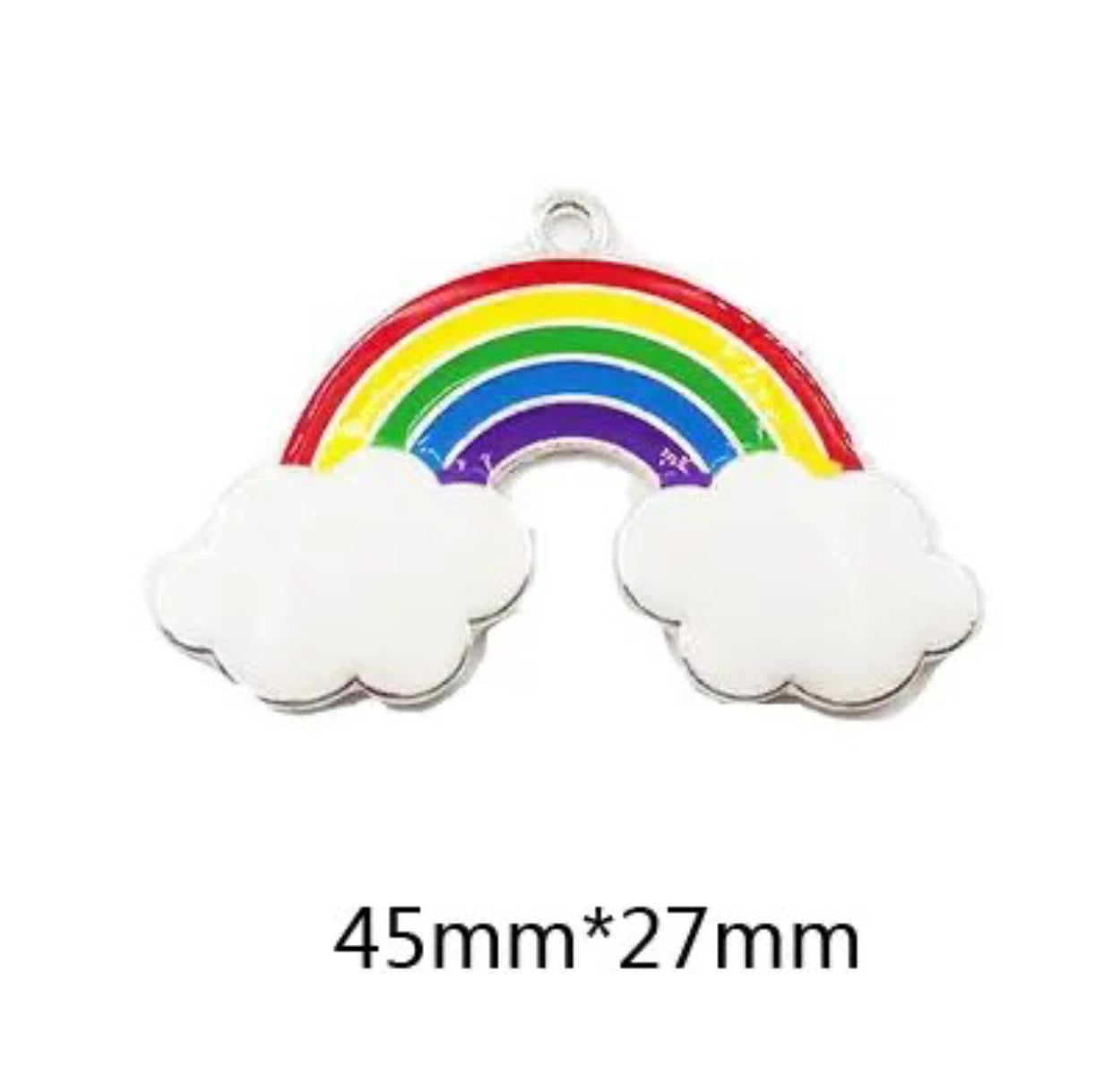 Q-A41 - Rainbow Enamel Alloy Metal Pendant