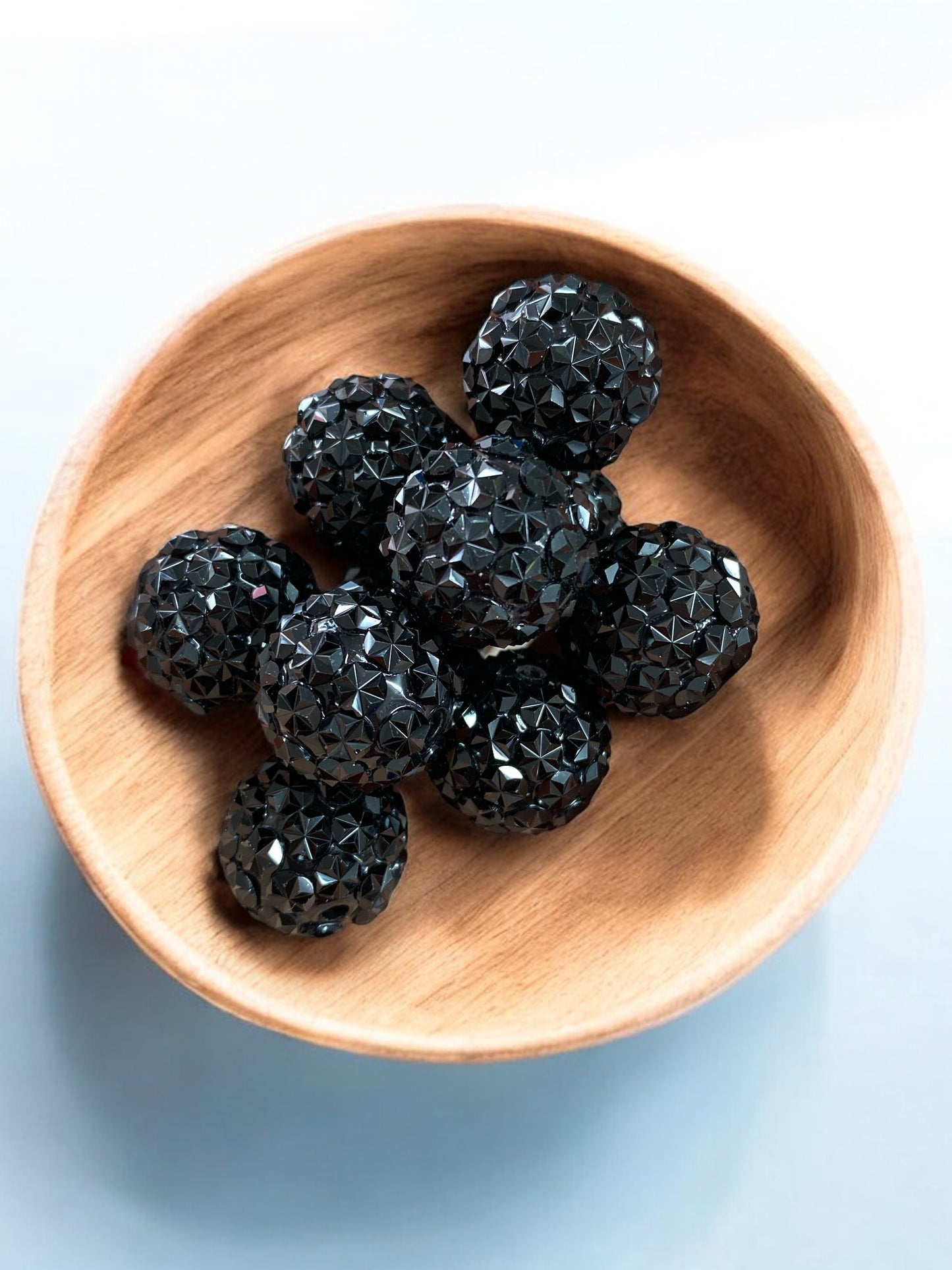 #1049 - 20mm Black Starburst Rhinestone Beads (1 Count)