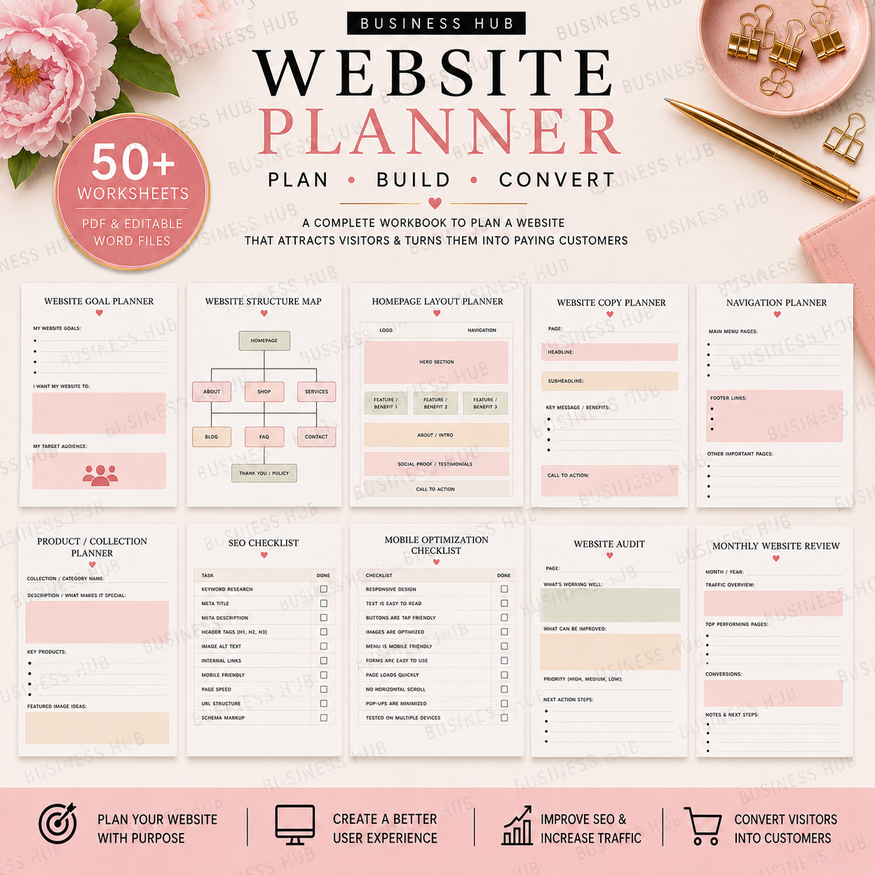 Website Planner | Printable Website Planning Workbook