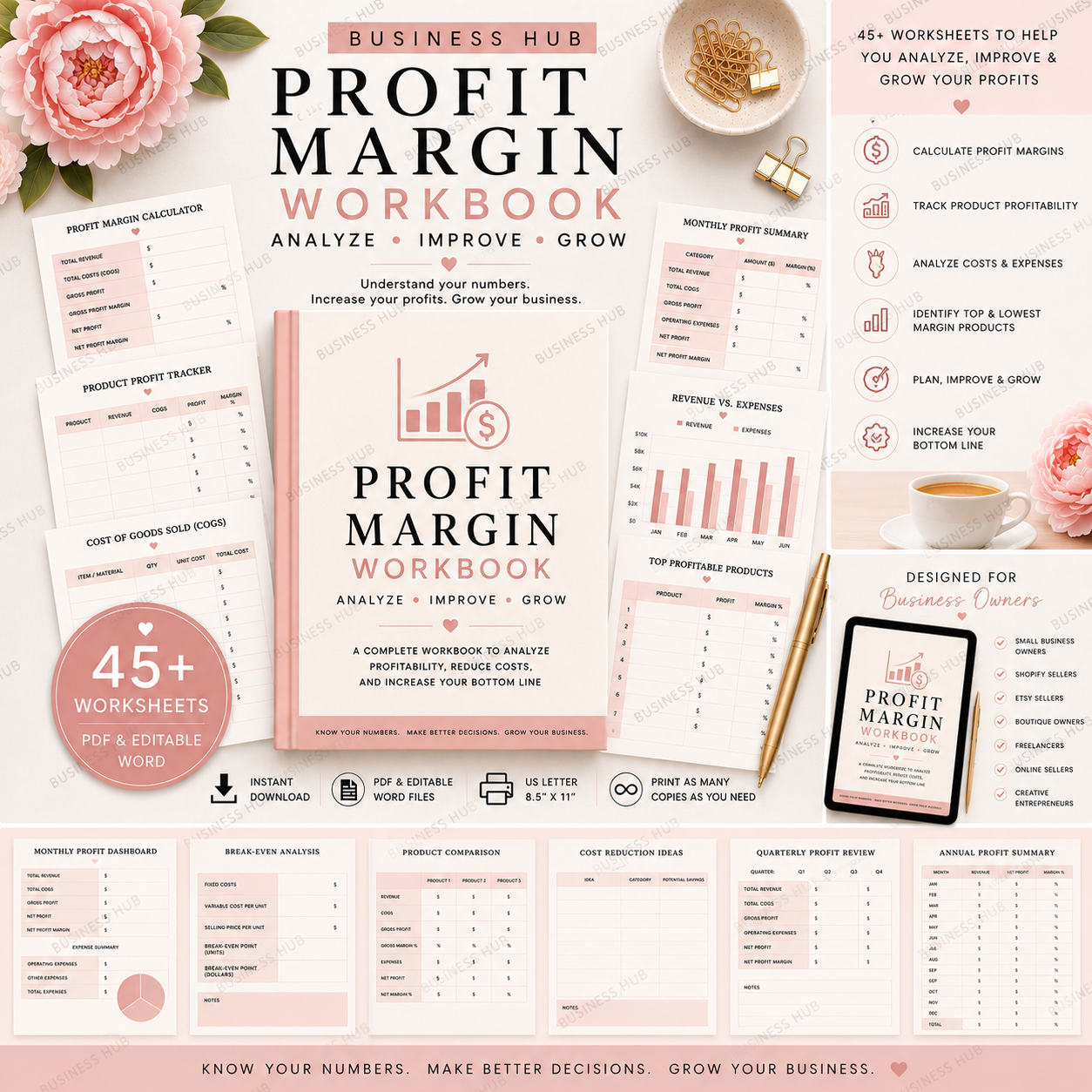 Profit Margin | Printable Workbook