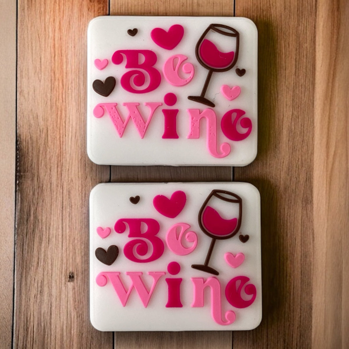 T205 - "Be Wine" Silicone (1 Count) Focal Bead