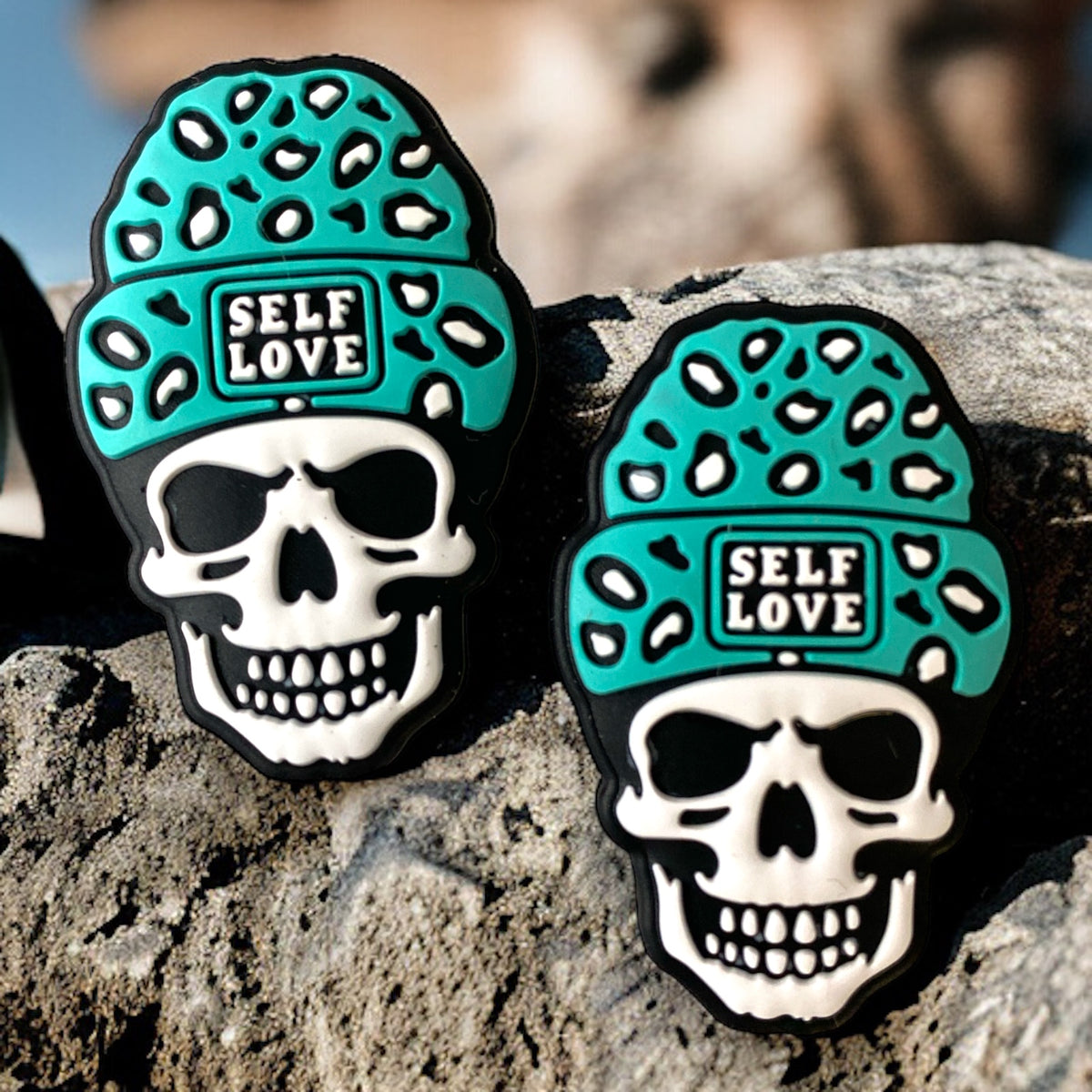 T449- “Aqua Self Love” Silicone Focal Bead (1 Count)