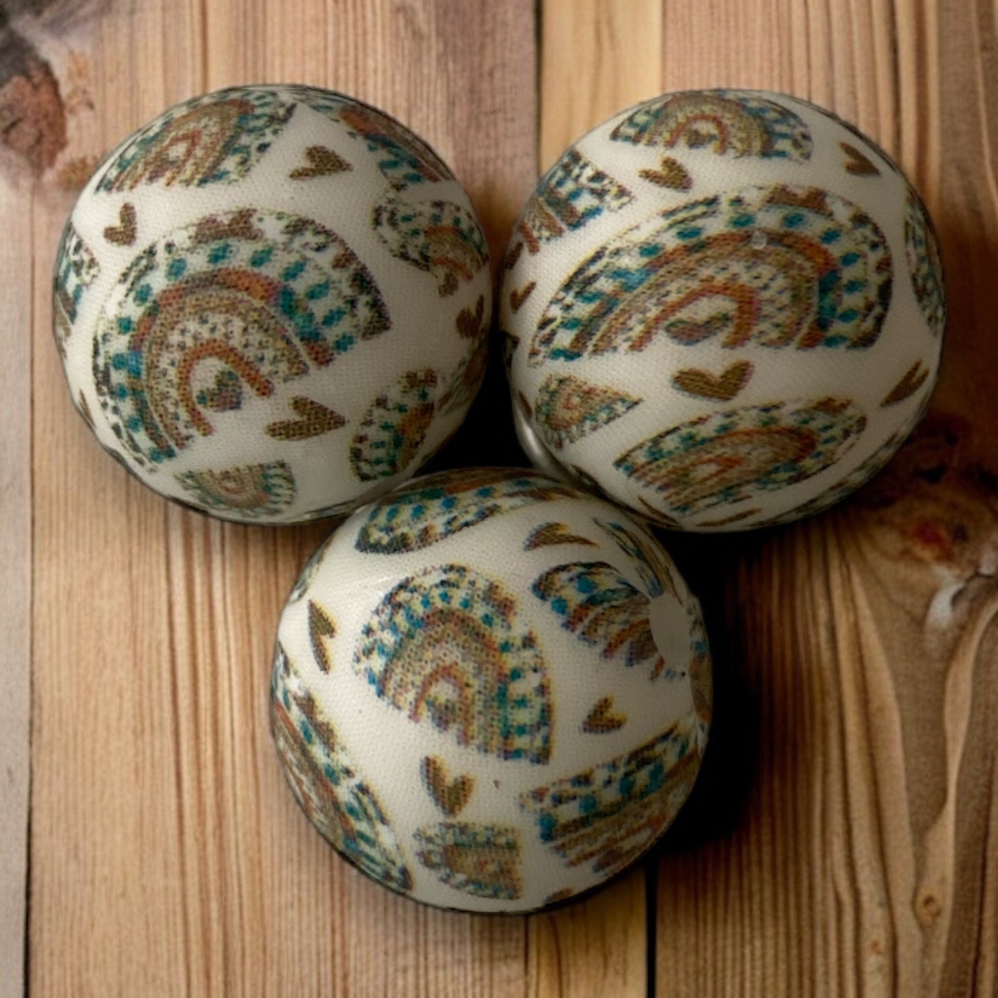 T30- 15mm “Boho Rainbow” Silicone Beads