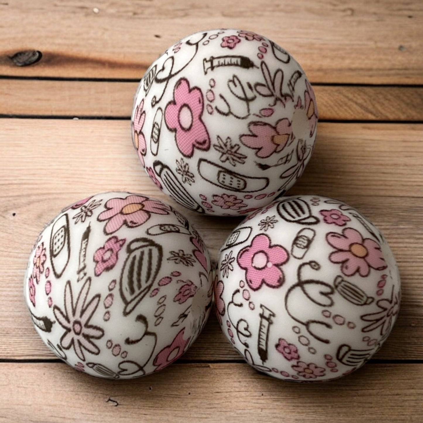 T72- 15mm “Healthcare” Silicone Beads